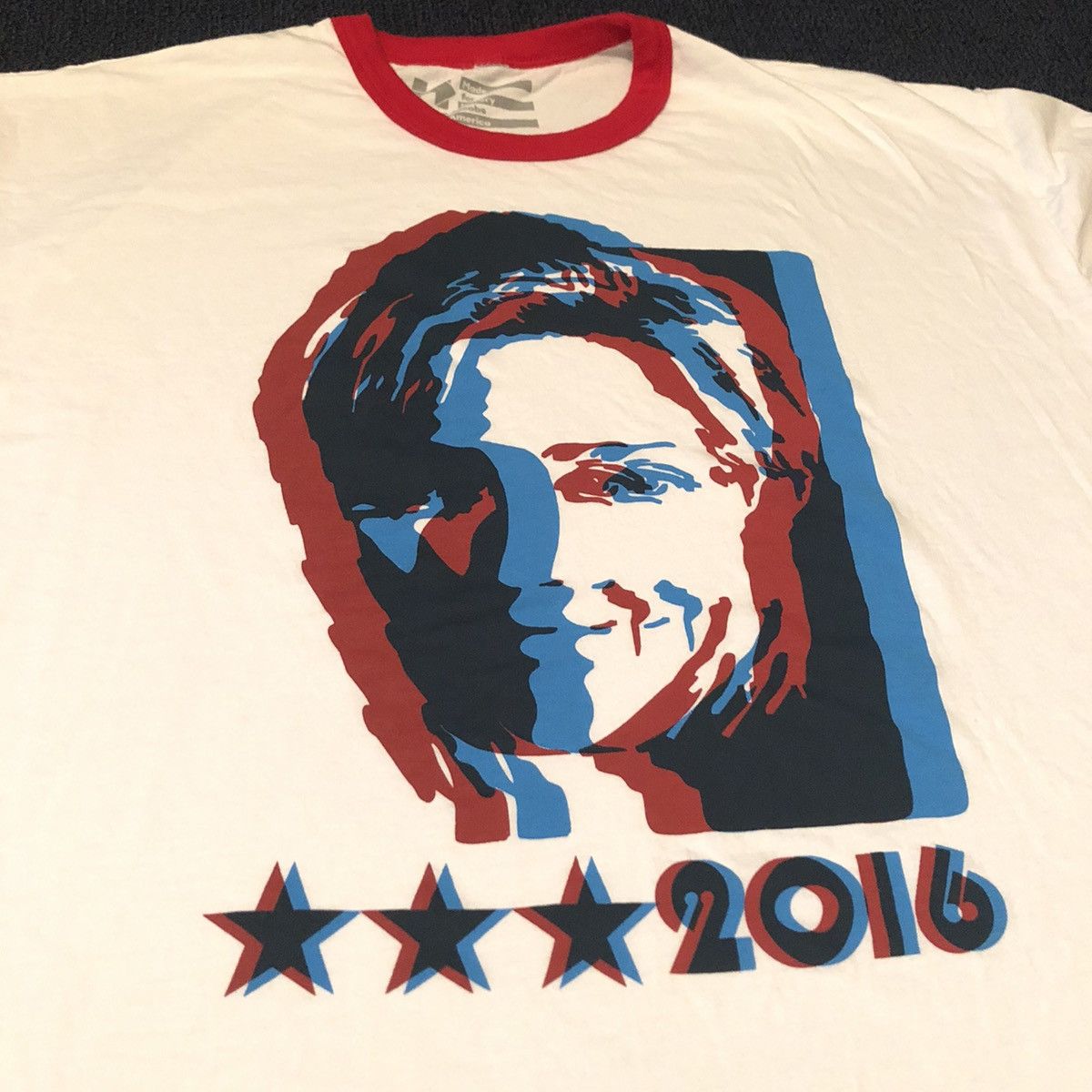 Pre-owned Marc By Marc Jacobs Marc Jacobs Hillary Clinton Made For History Ringer Tee 2016 In White