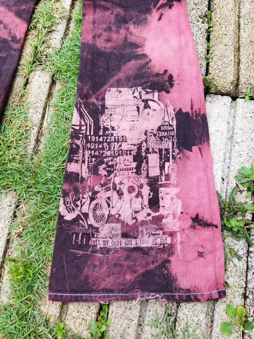 If Six Was Nine Vintage U.G.T HN+Die Japan Bleach Tie Dye Bootcut Jeans Size US 29 - 7 Thumbnail
