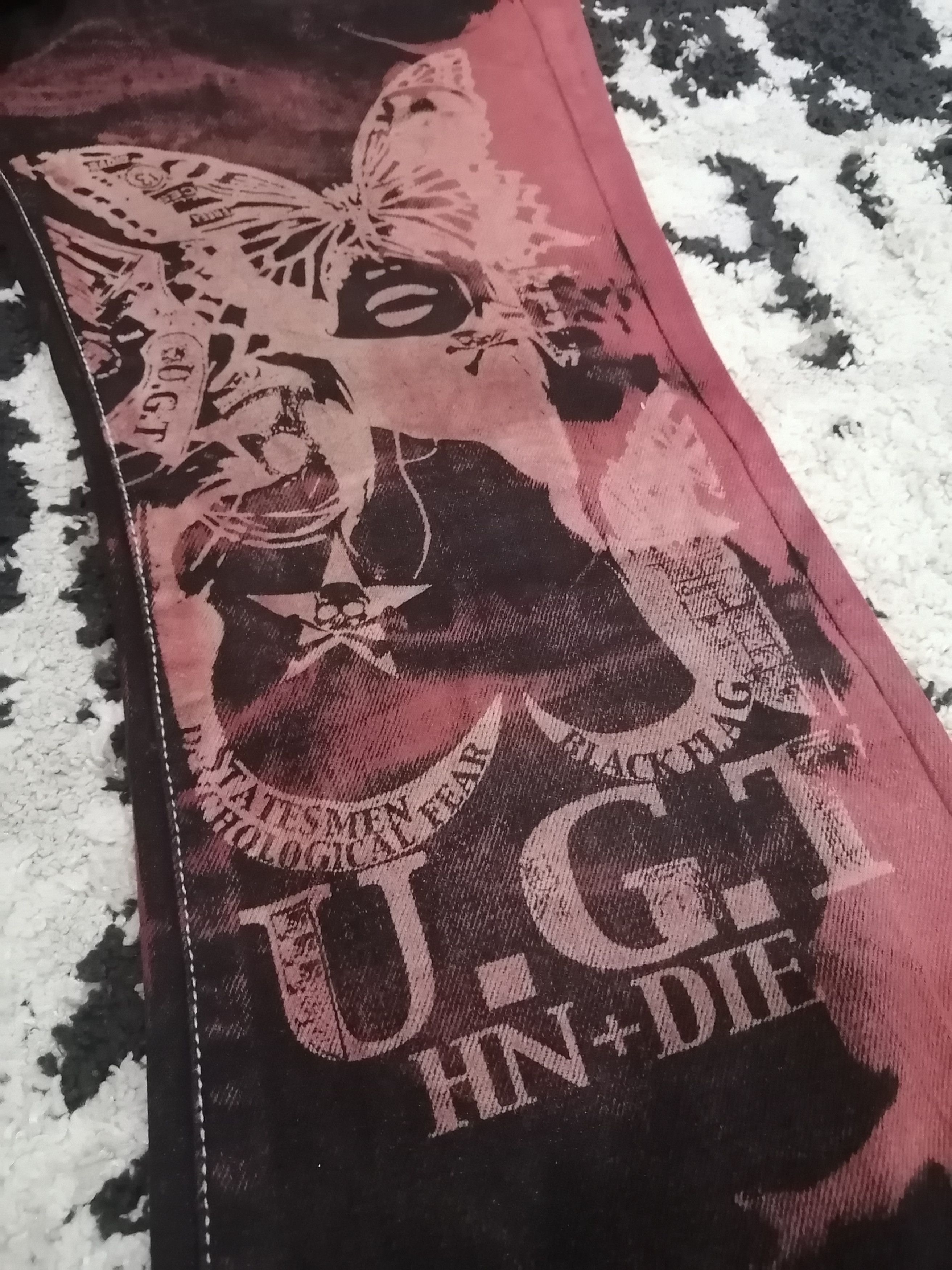 If Six Was Nine Vintage U.G.T HN+Die Japan Bleach Tie Dye Bootcut Jeans Size US 29 - 17 Thumbnail