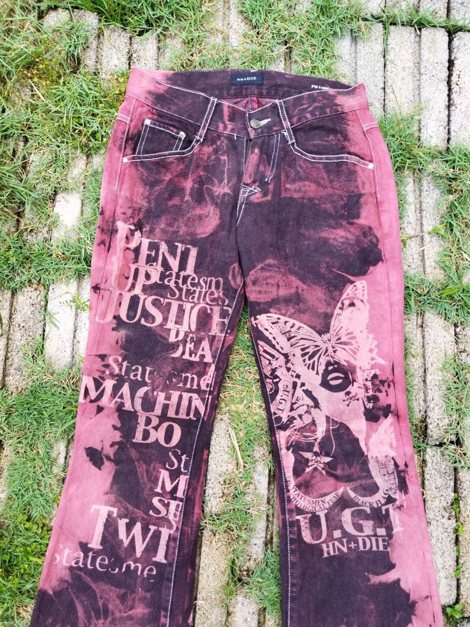 If Six Was Nine Vintage U.G.T HN+Die Japan Bleach Tie Dye Bootcut Jeans Size US 29 - 14 Thumbnail
