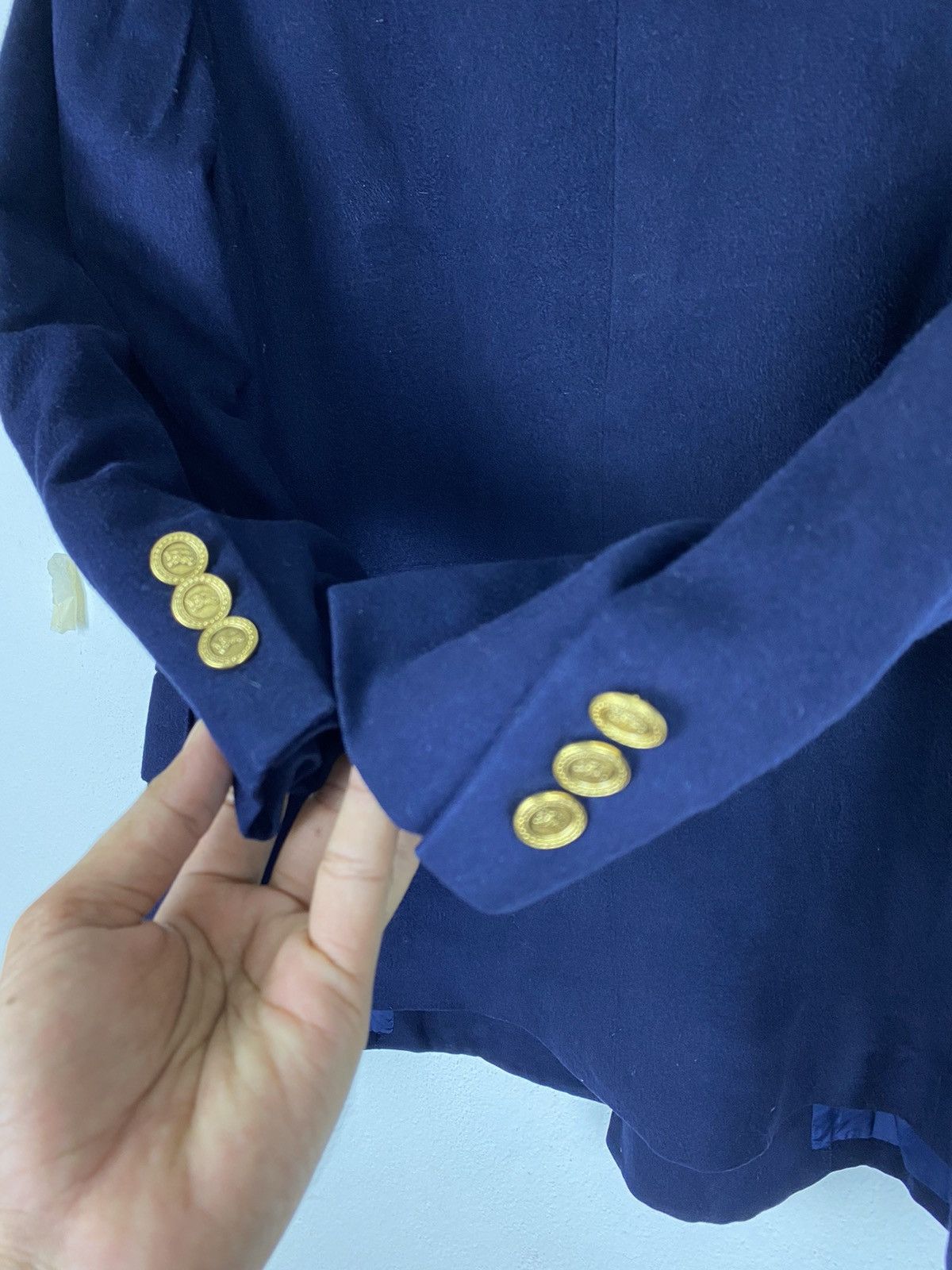 Burberry 🔥 VINTAGE BURBERRYS COAT GOLD BUTTON STYLE Size US L / EU 52-54 / 3 - 8 Thumbnail