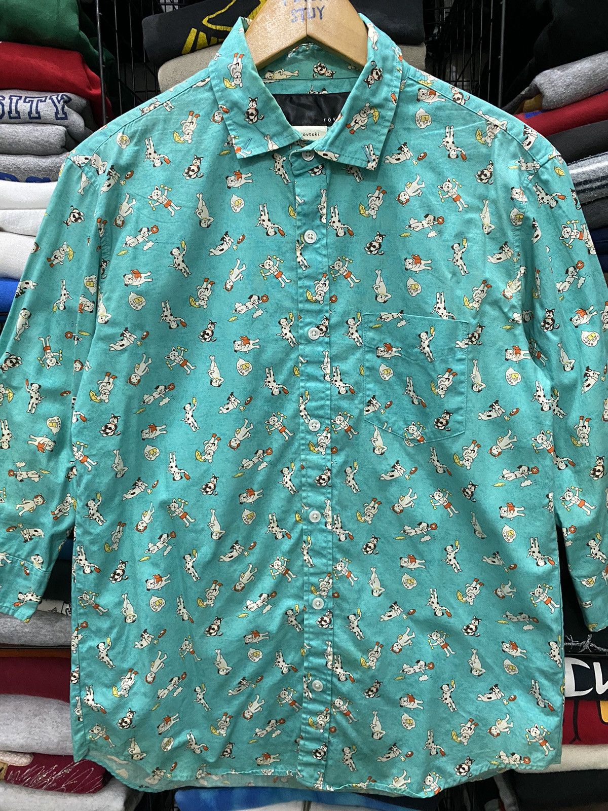 Designer RÖVTSKI BUTTON SHIRT Size US M / EU 48-50 / 2 - 2 Thumbnail