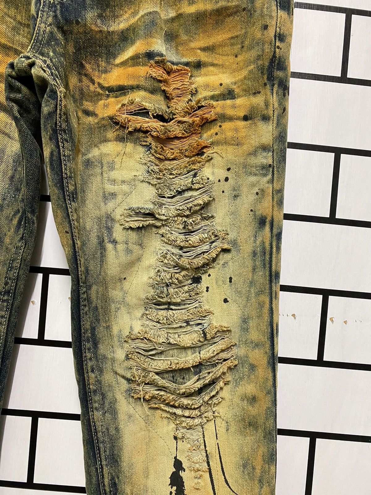 Designer Rusty🔥GS-115 Distressed Splash Painter Denim Size US 34 / EU 50 - 7 Thumbnail