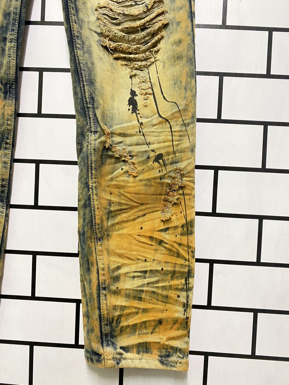 Designer Rusty🔥GS-115 Distressed Splash Painter Denim Size US 34 / EU 50 - 9 Thumbnail