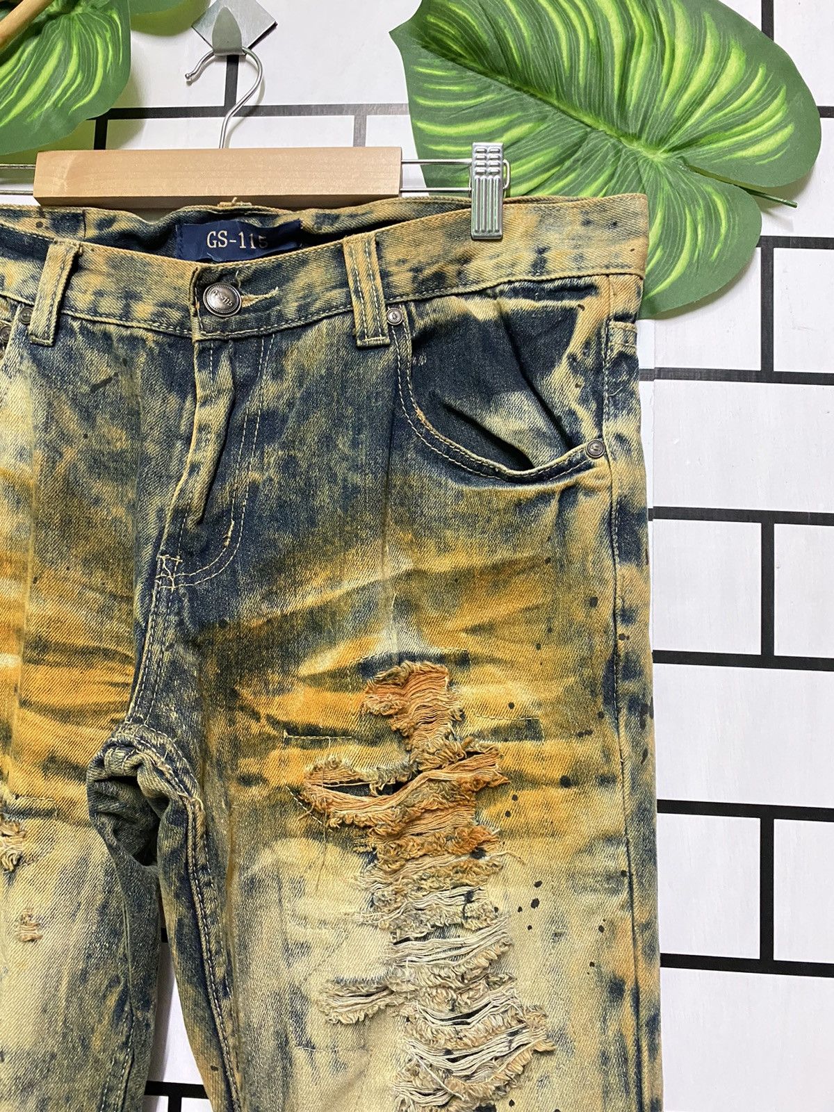 Designer Rusty🔥GS-115 Distressed Splash Painter Denim Size US 34 / EU 50 - 5 Thumbnail