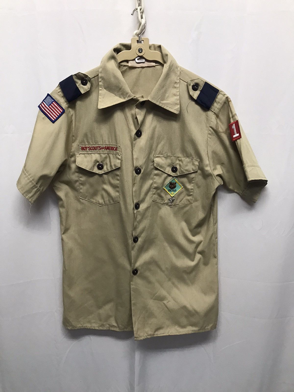 Vintage Boy Scouts of American button up shirt with patches Size US S / EU 44-46 / 1 - 5 Thumbnail