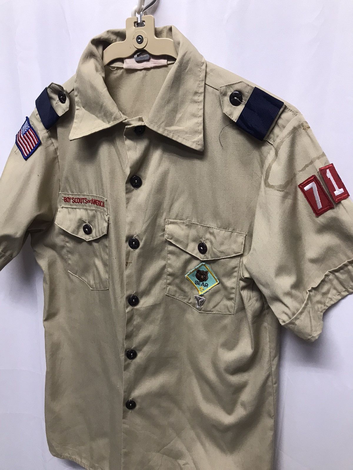 Vintage Boy Scouts of American button up shirt with patches Size US S / EU 44-46 / 1 - 4 Thumbnail