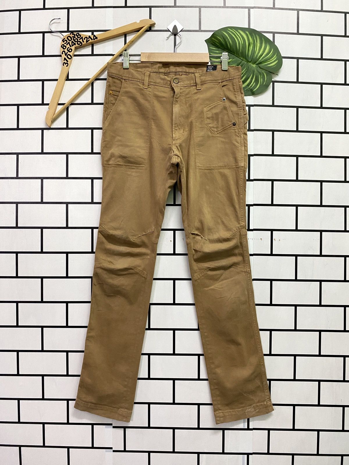 image of Distressed Denim x Vintage Japanese Bobson Nice Design Distressed Pants in Brown, Men's (Size 30)