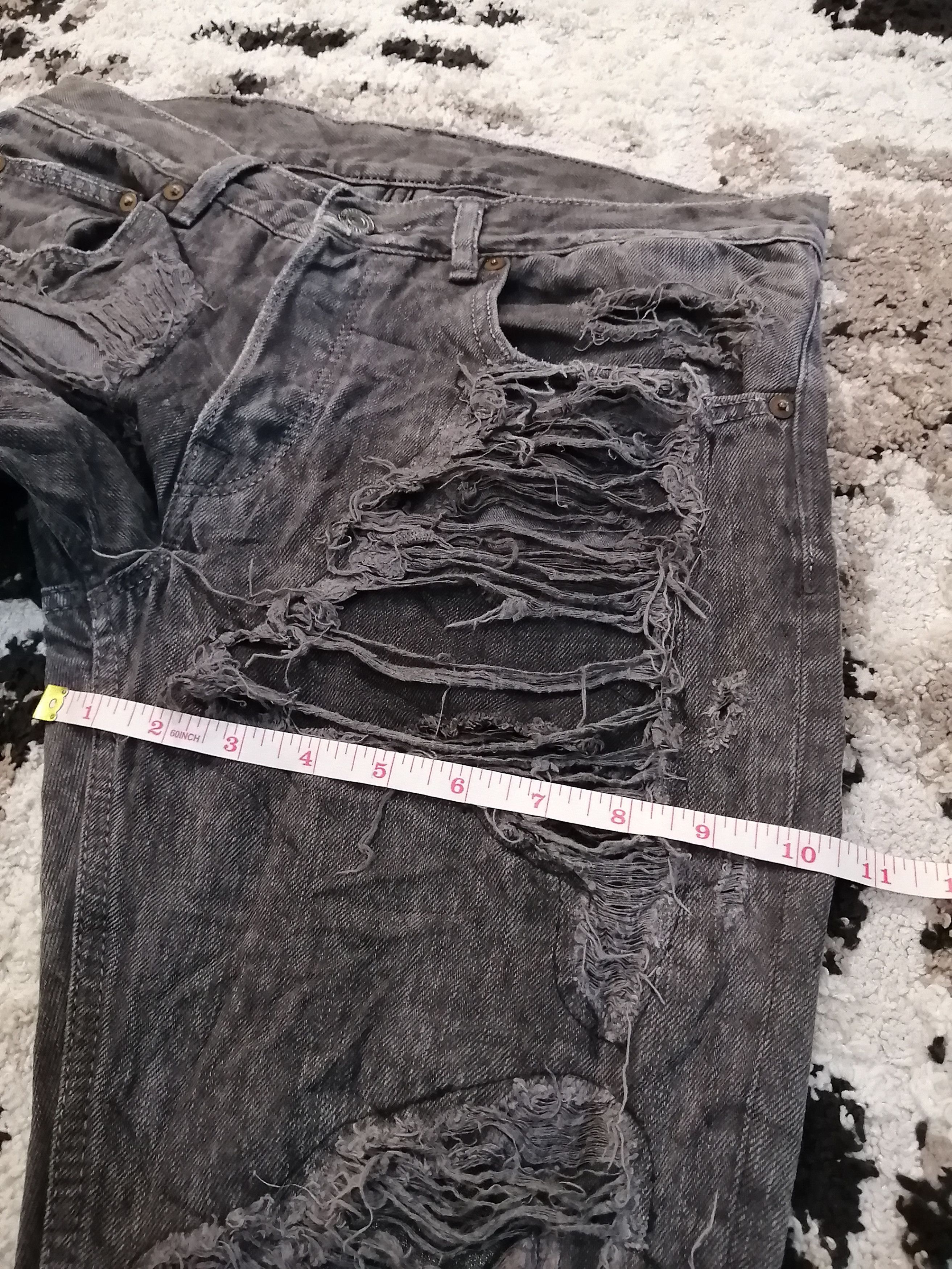 If Six Was Nine Vintage RNA Japan Damage Look Undercover Style Jeans Size US 31 - 14 Thumbnail