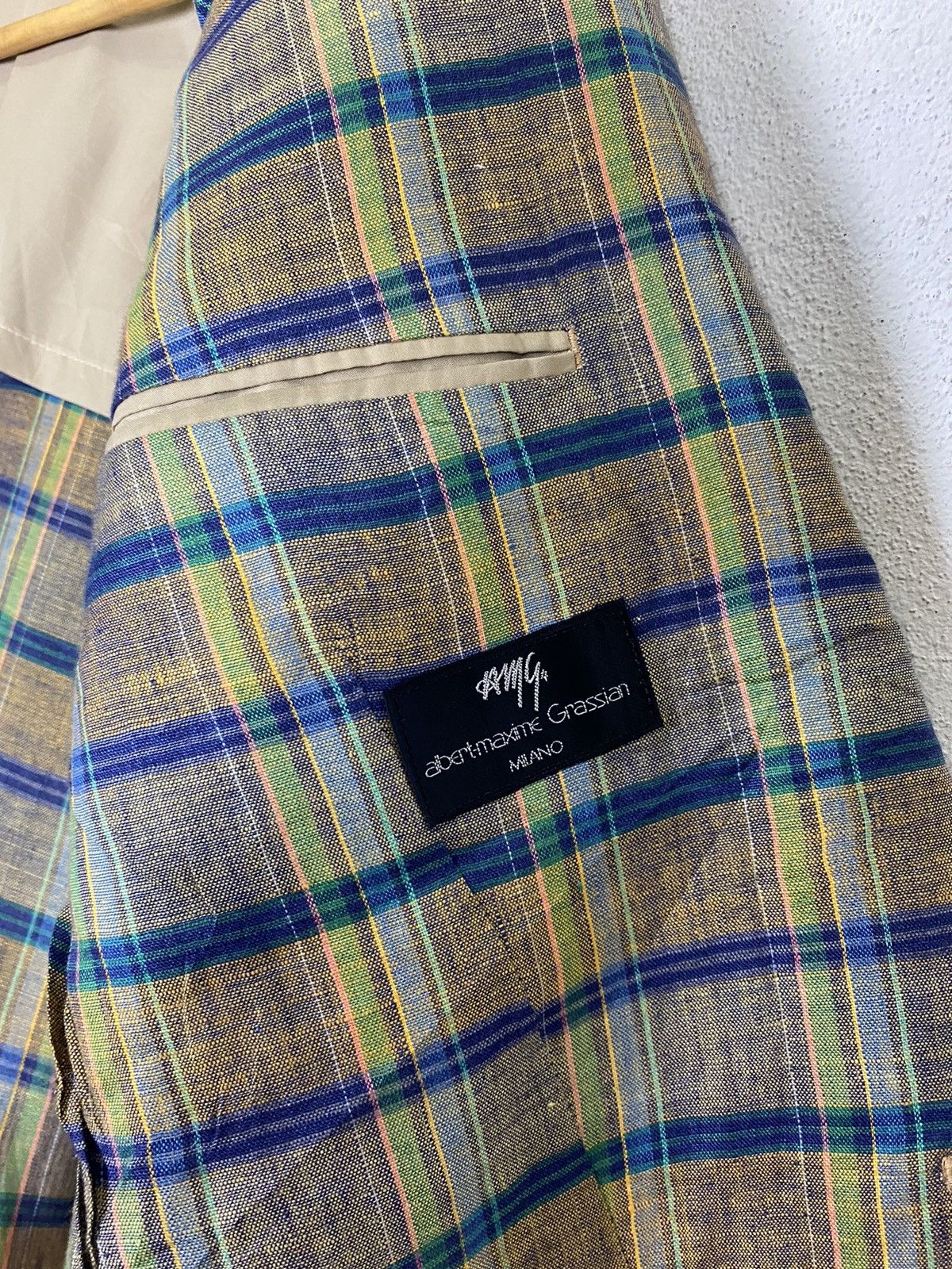 Designer × Flannel ALBERT-MAXIME GRASSIAN MILANO FLANNEL BLAZER Size US L / EU 52-54 / 3 - 9 Thumbnail