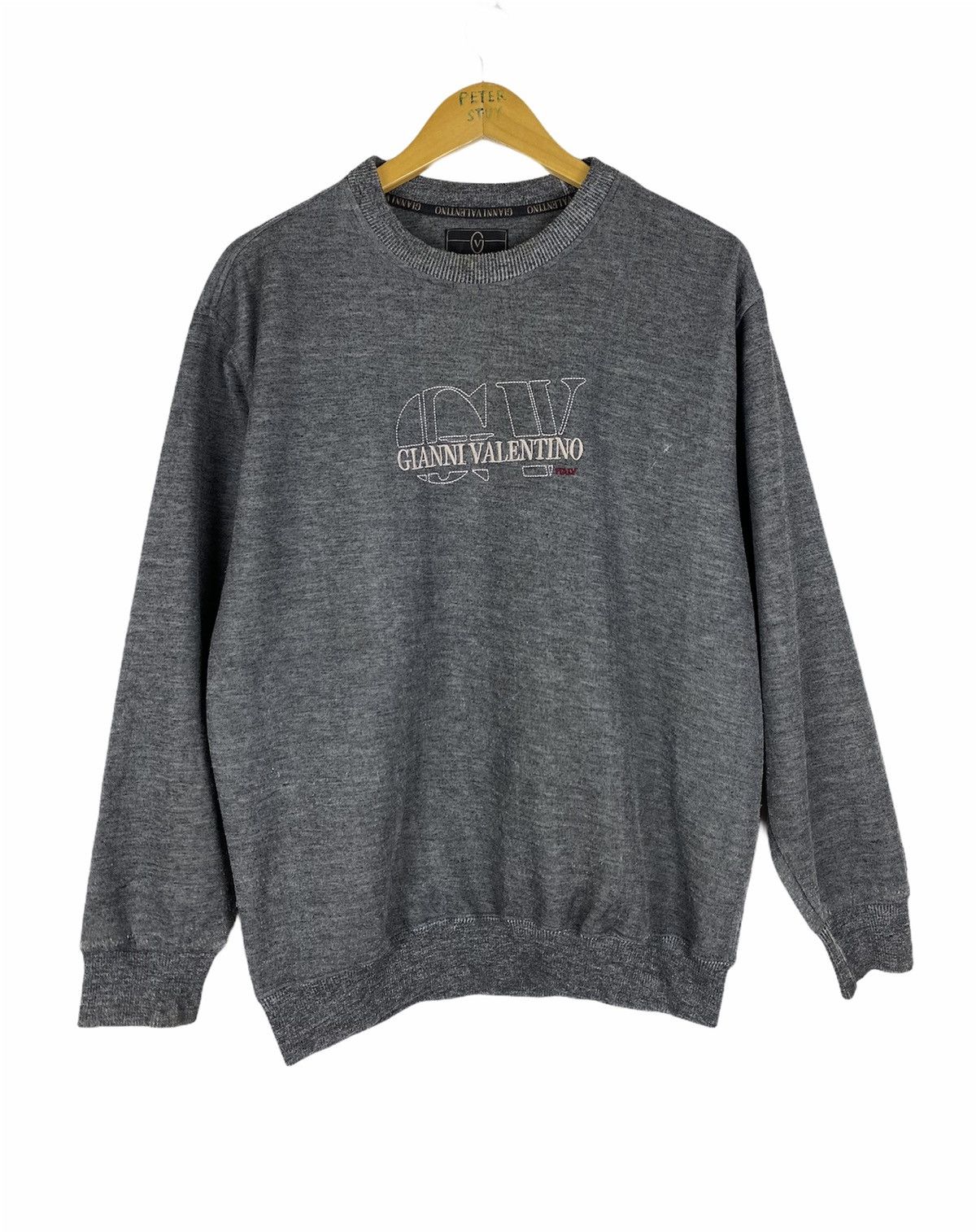 Designer × Valentino GIANNI VALENTINO ITALY SWEATSHIRT BIG LOGO - MEDIUM SIZE Size US M / EU 48-50 / 2 - 1 Thumbnail