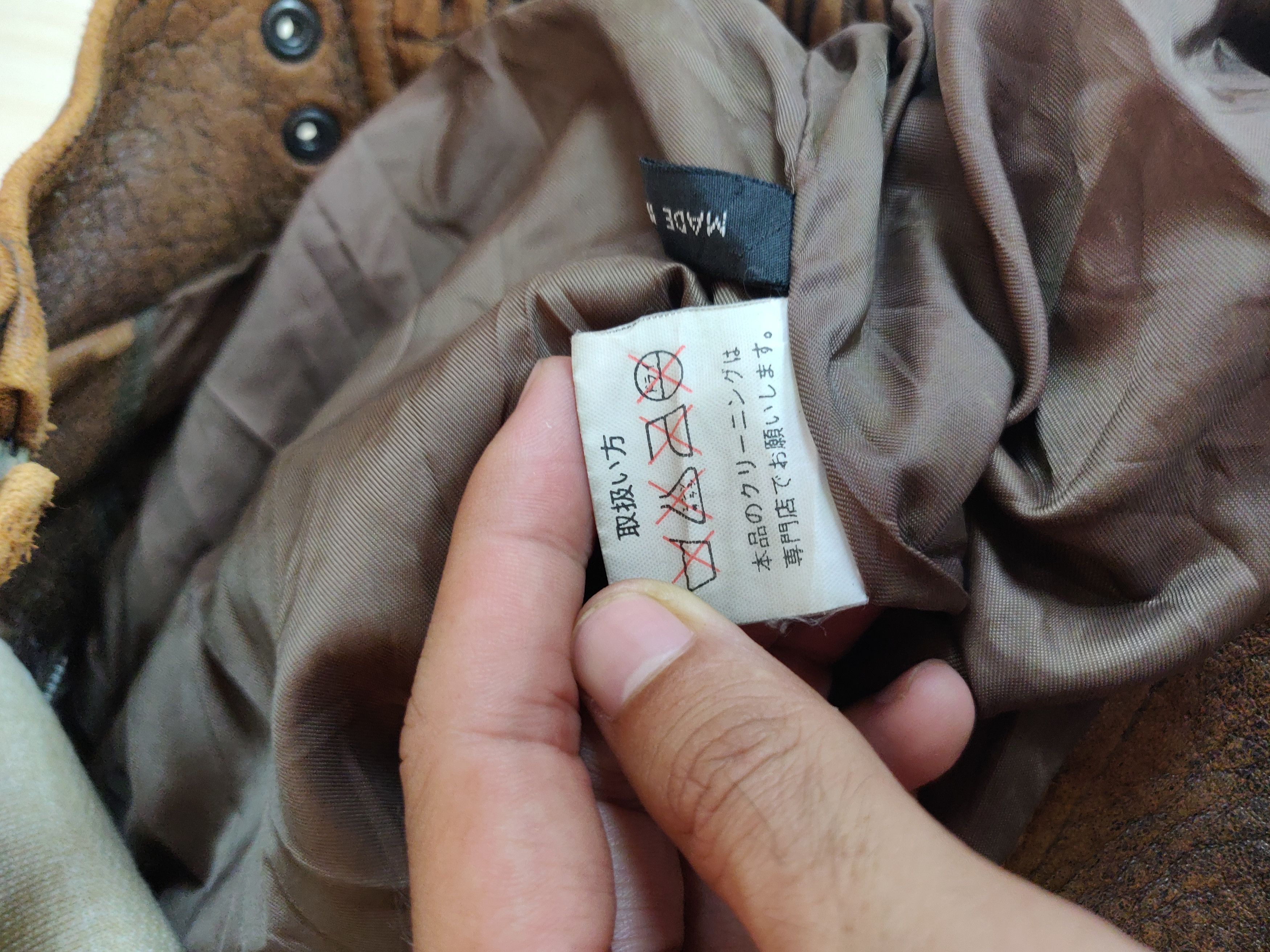 Genuine Leather Wind Armor Sheep Skin Leather Heavy Jacket Outerwear Size US XL / EU 56 / 4 - 15 Thumbnail