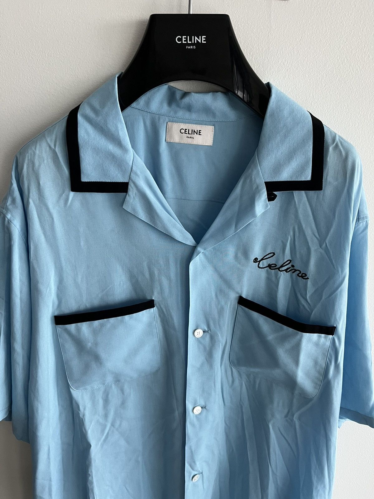 Celine × Hedi Slimane Rare Super Runway Celine by Hedi Logo Brand New Shirt Size US L / EU 52-54 / 3 - 19 Thumbnail