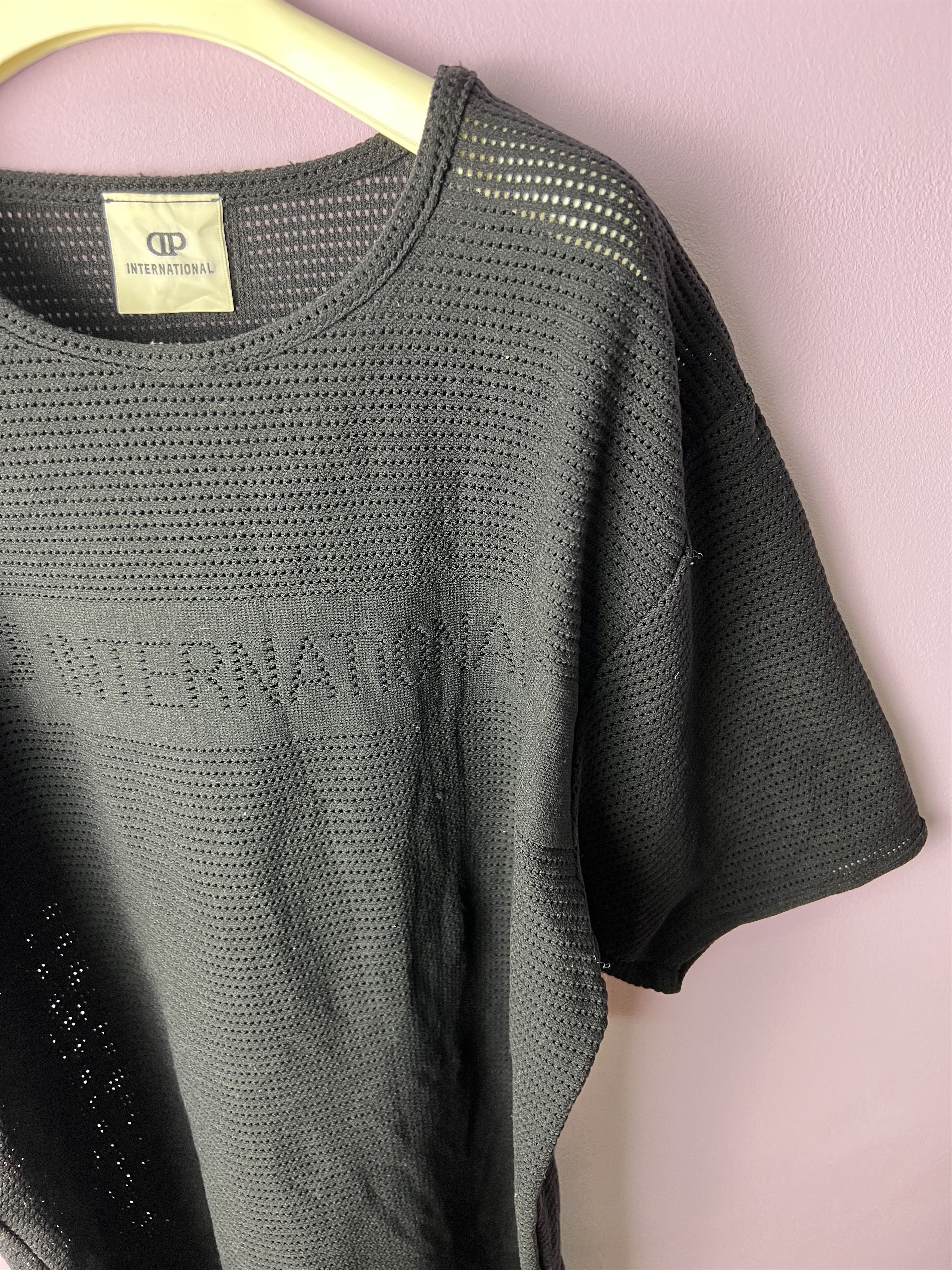 Japanese Brand 🔥Vintage Rare Black DP International Net Tees Size US M / EU 48-50 / 2 - 6 Thumbnail