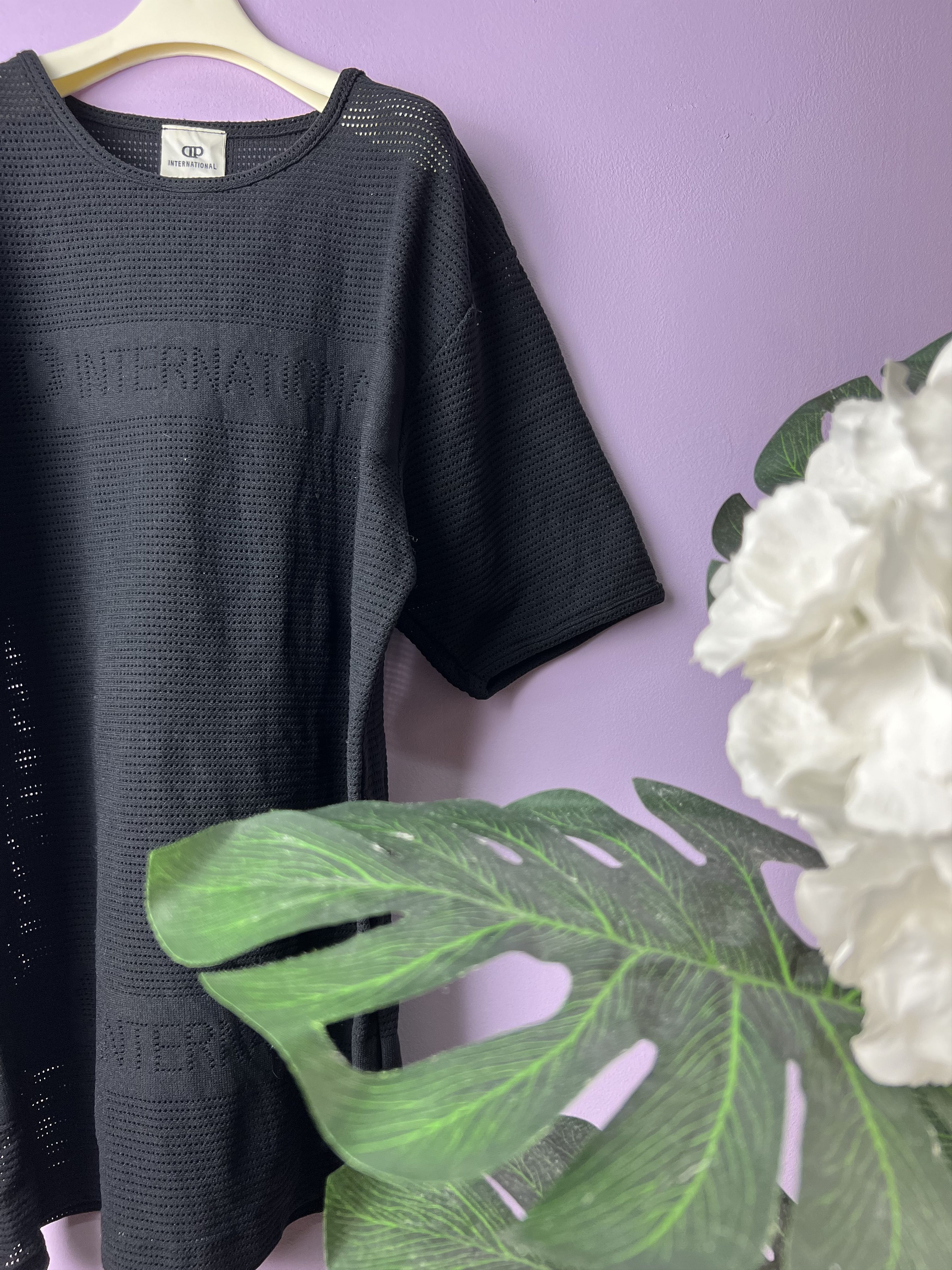 Japanese Brand 🔥Vintage Rare Black DP International Net Tees Size US M / EU 48-50 / 2 - 5 Thumbnail
