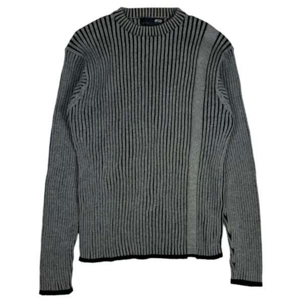 Vintage Cyber Y2K Striped Sweater Size US M / EU 48-50 / 2 - 2 Thumbnail