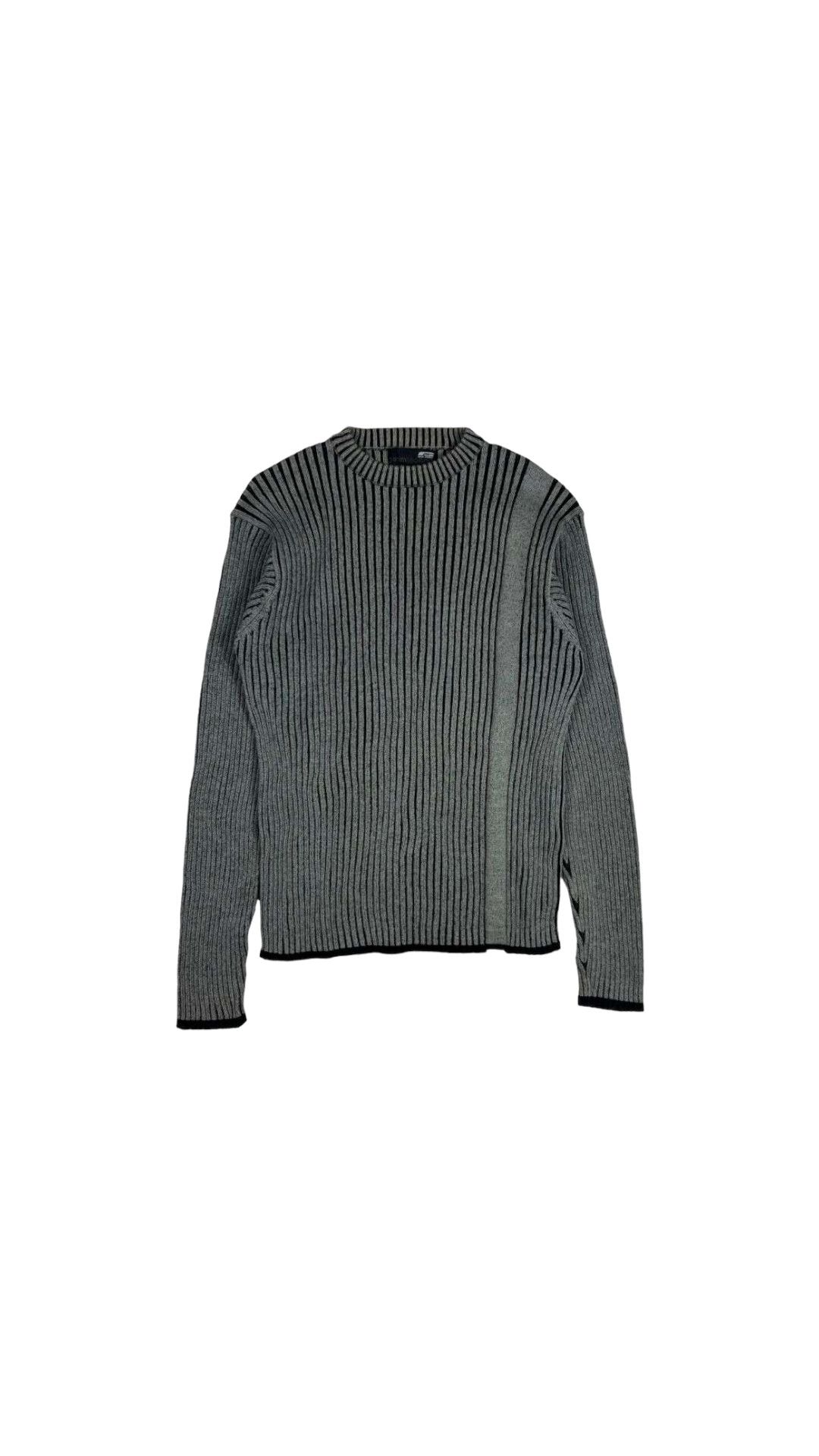 Vintage Cyber Y2K Striped Sweater Size US M / EU 48-50 / 2 - 1 Thumbnail