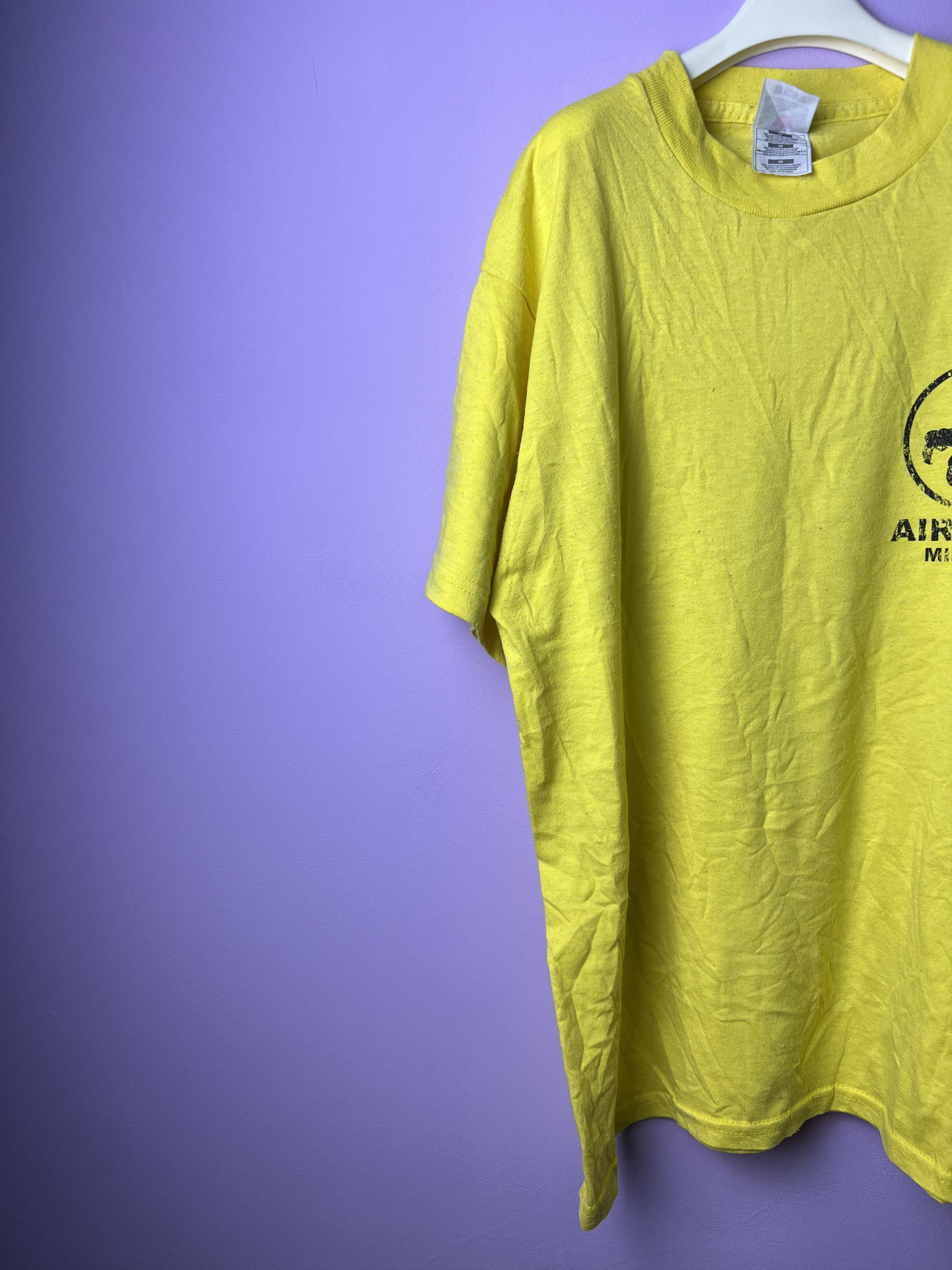 Vintage 🔥Vintage Yellow Airborn Military Scorpion Tees Size US M / EU 48-50 / 2 - 4 Thumbnail