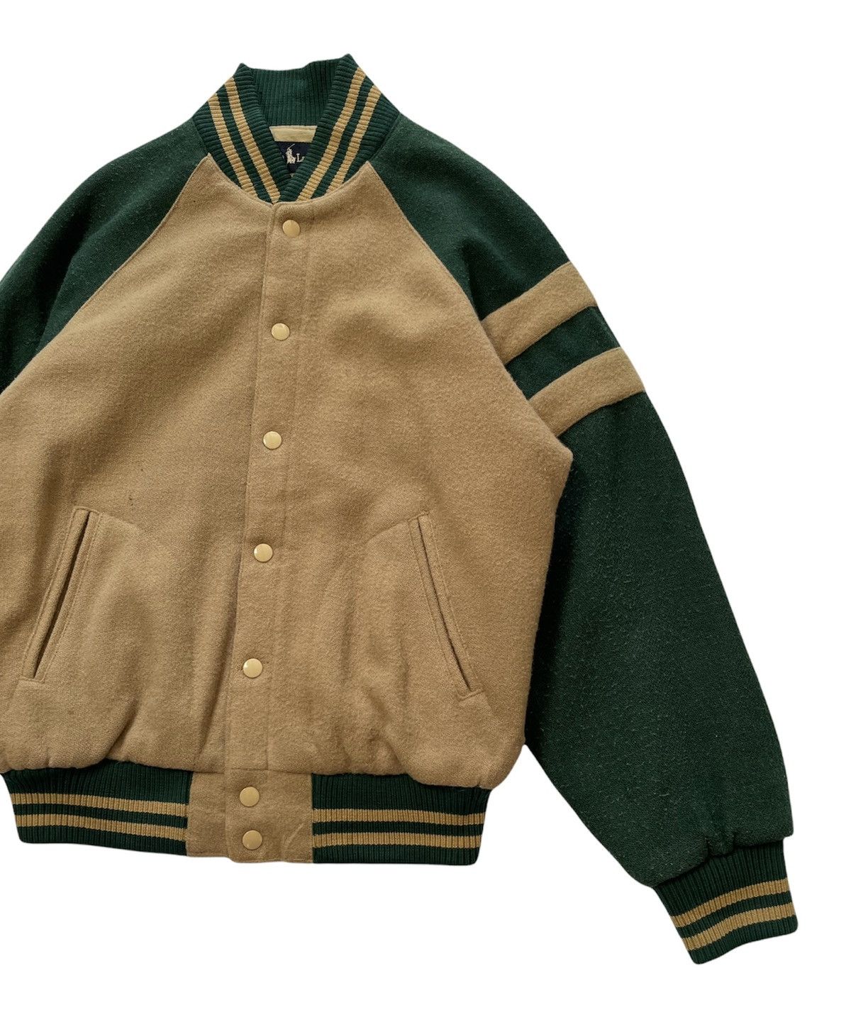 Polo Ralph Lauren VINTAGE POLO RL WOOL VARSITY JACKET Size US L / EU 52-54 / 3 - 3 Thumbnail