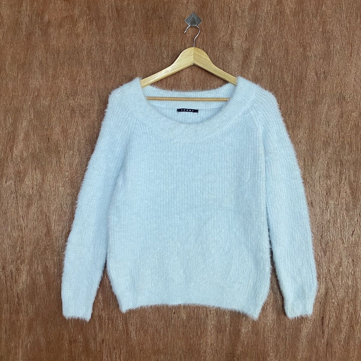 Homespun Knitwear × Japanese Brand INGNI Soft Blue Mohair Shag Shaggy KNitwear Size US M / EU 48-50 / 2 - 1 Thumbnail