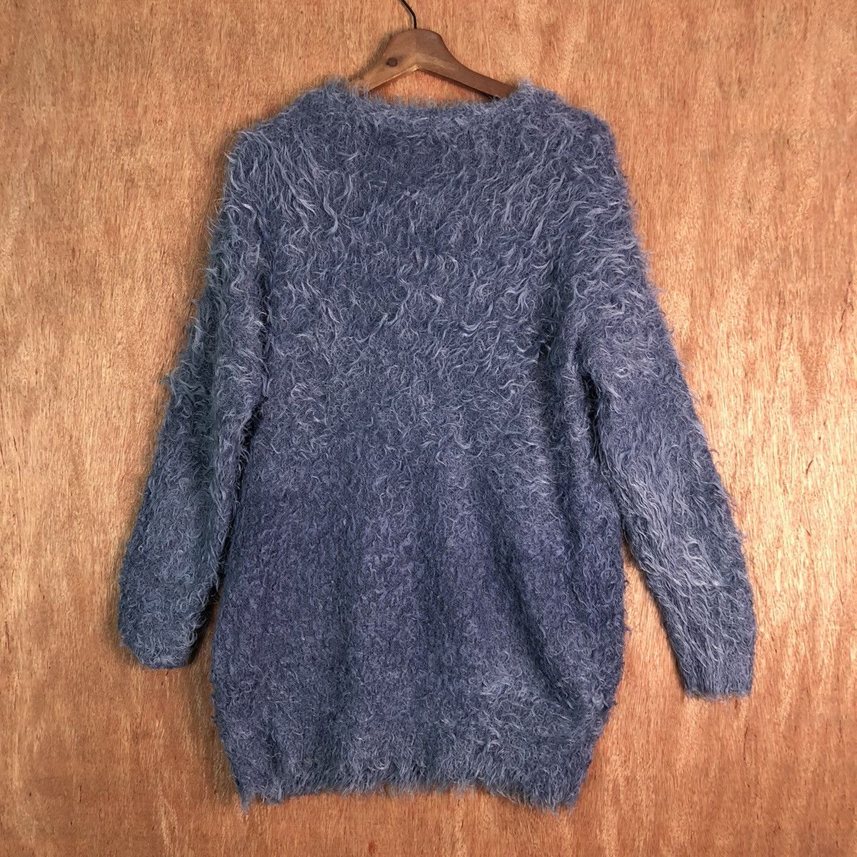 If Six Was Nine × Japanese Brand Azul Slate Blue Mohair Shag Shaggy Knitwear Size L / US 10 / IT 46 - 10 Thumbnail