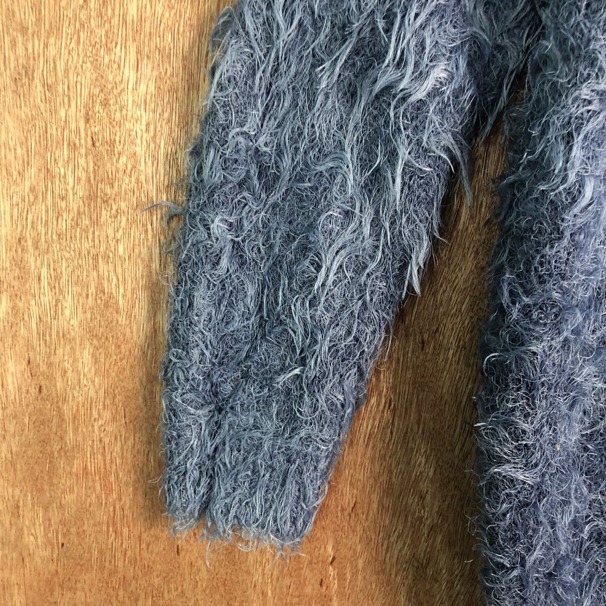 If Six Was Nine × Japanese Brand Azul Slate Blue Mohair Shag Shaggy Knitwear Size L / US 10 / IT 46 - 6 Thumbnail