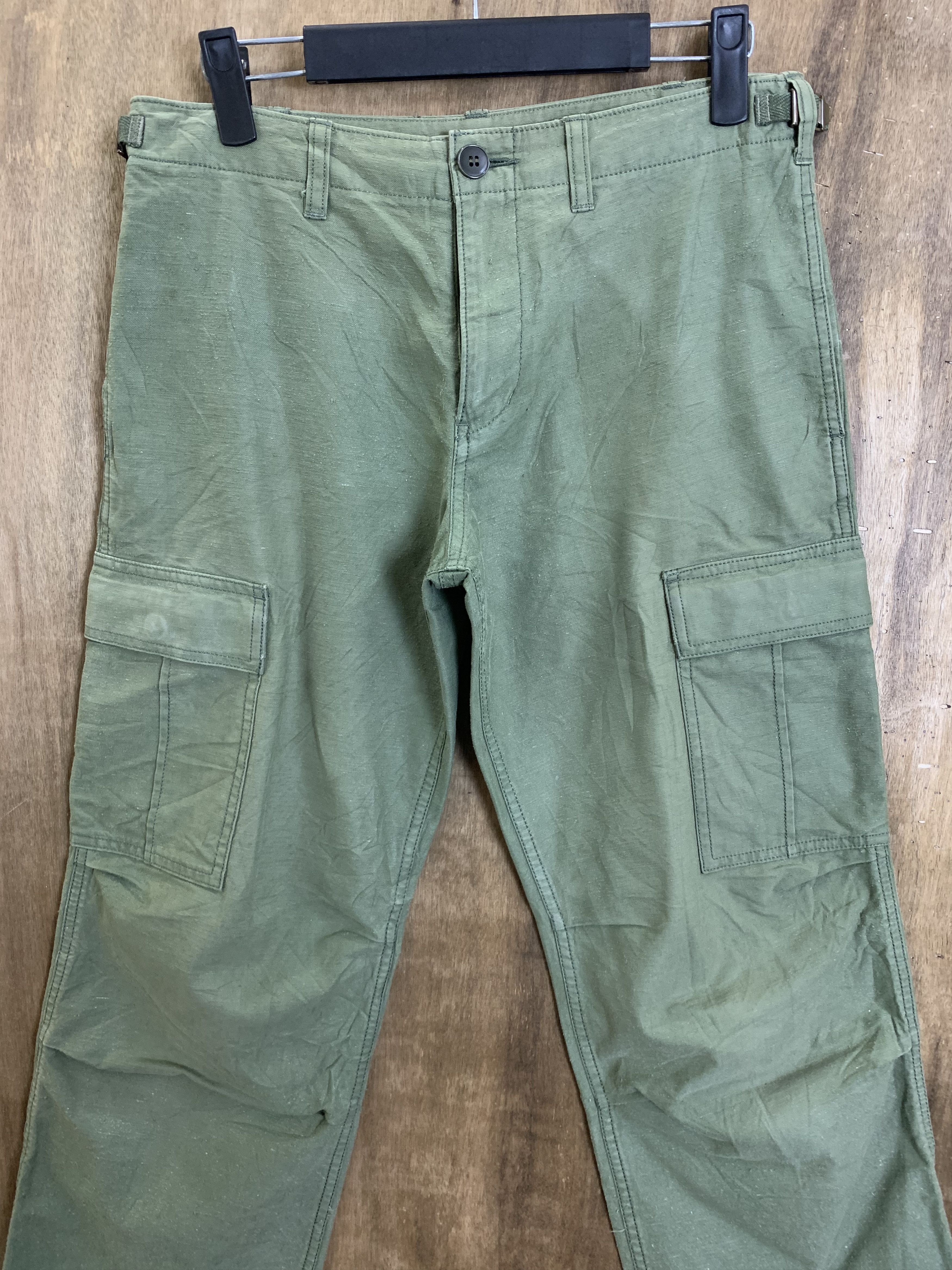 Japanese Brand Cargo Pants Frame Work multipocket Green Streetwear Size US 28 / EU 44 - 3 Thumbnail