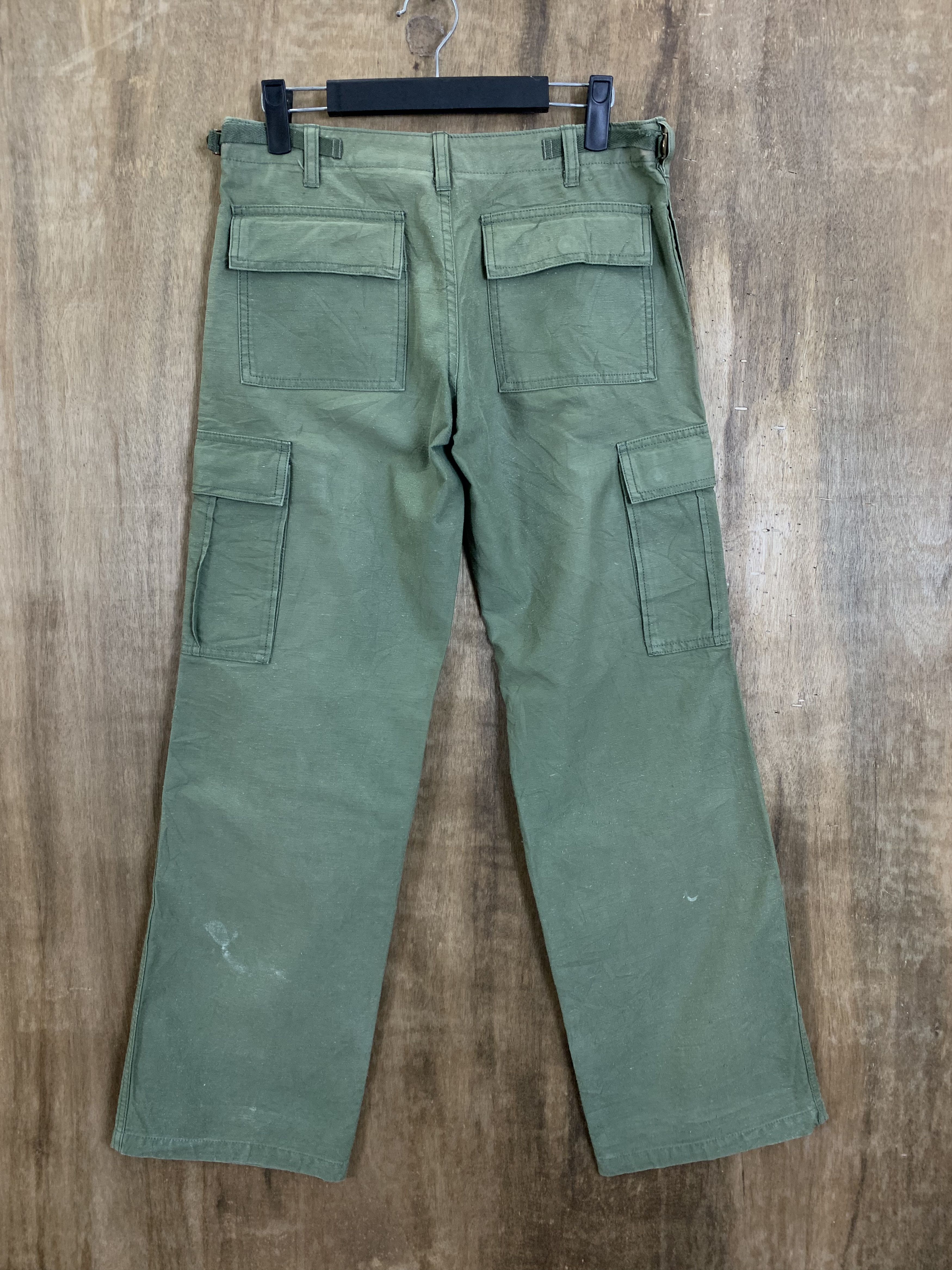 Japanese Brand Cargo Pants Frame Work multipocket Green Streetwear Size US 28 / EU 44 - 2 Thumbnail