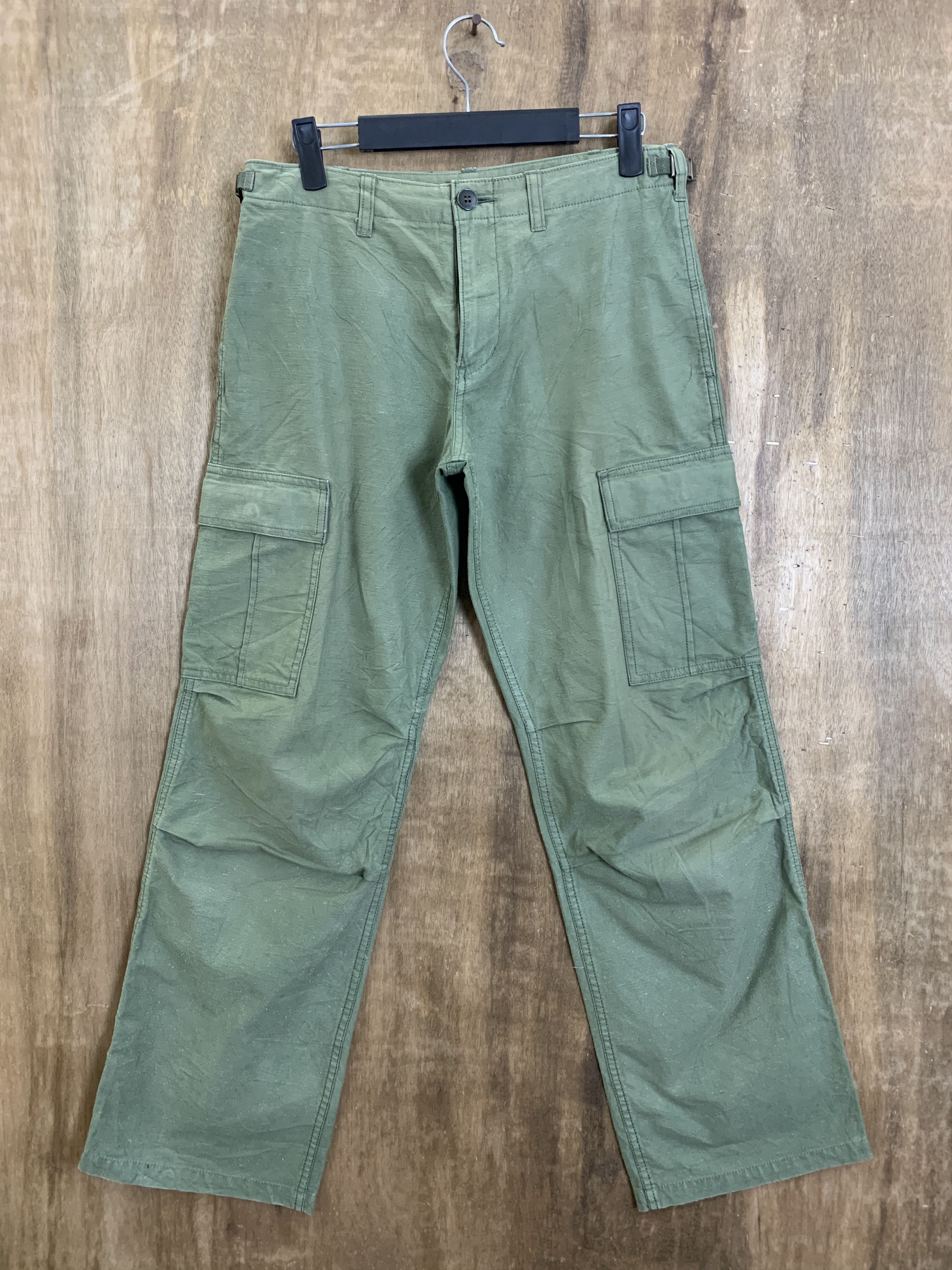 image of Cargo Pants Frame Work Multipocket Green Streetwear, Men's (Size 28)