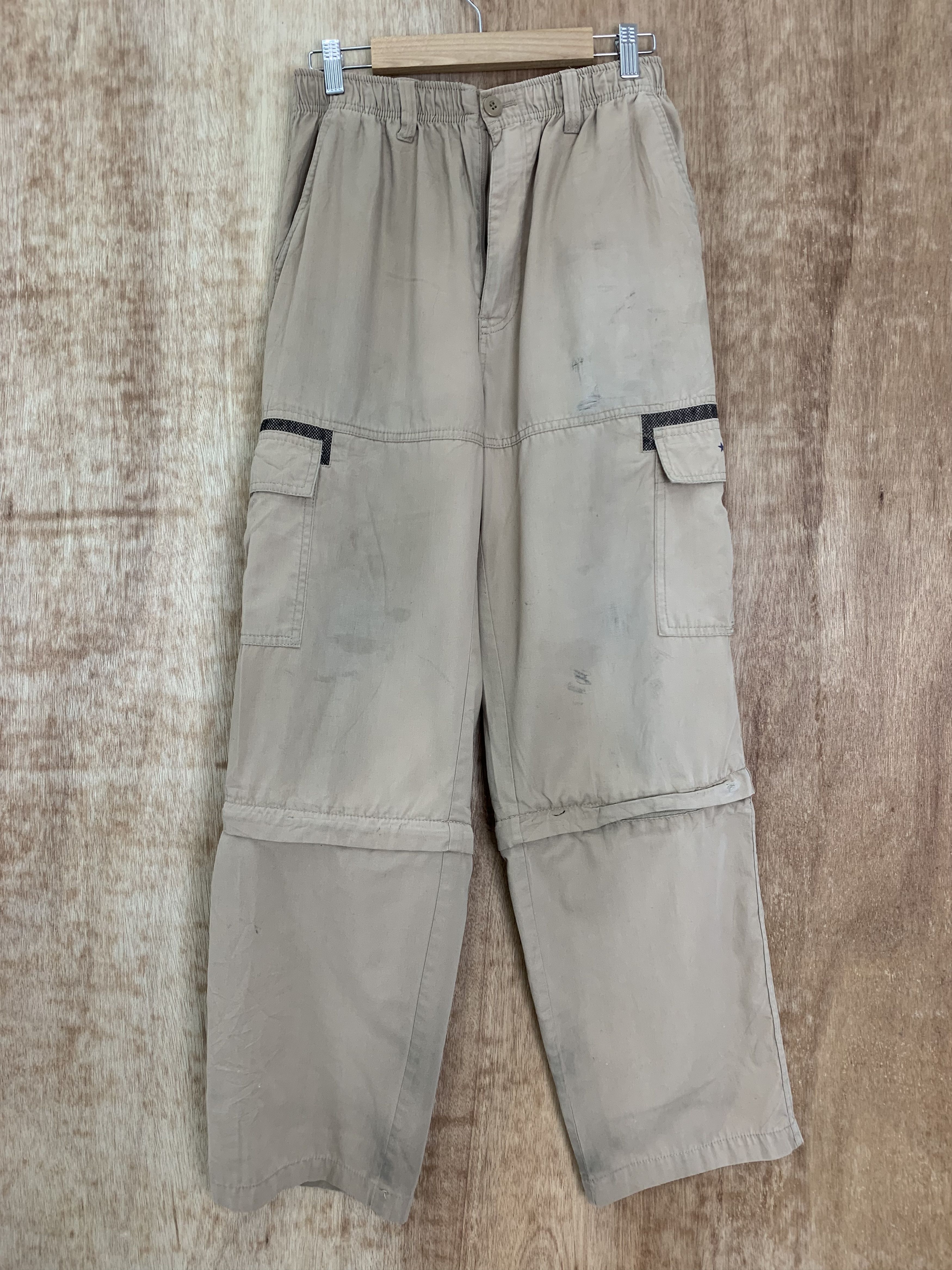 image of Cargo Pants Outdoor Converse Pants Vintage Streetwear in Brown, Men's (Size 26)