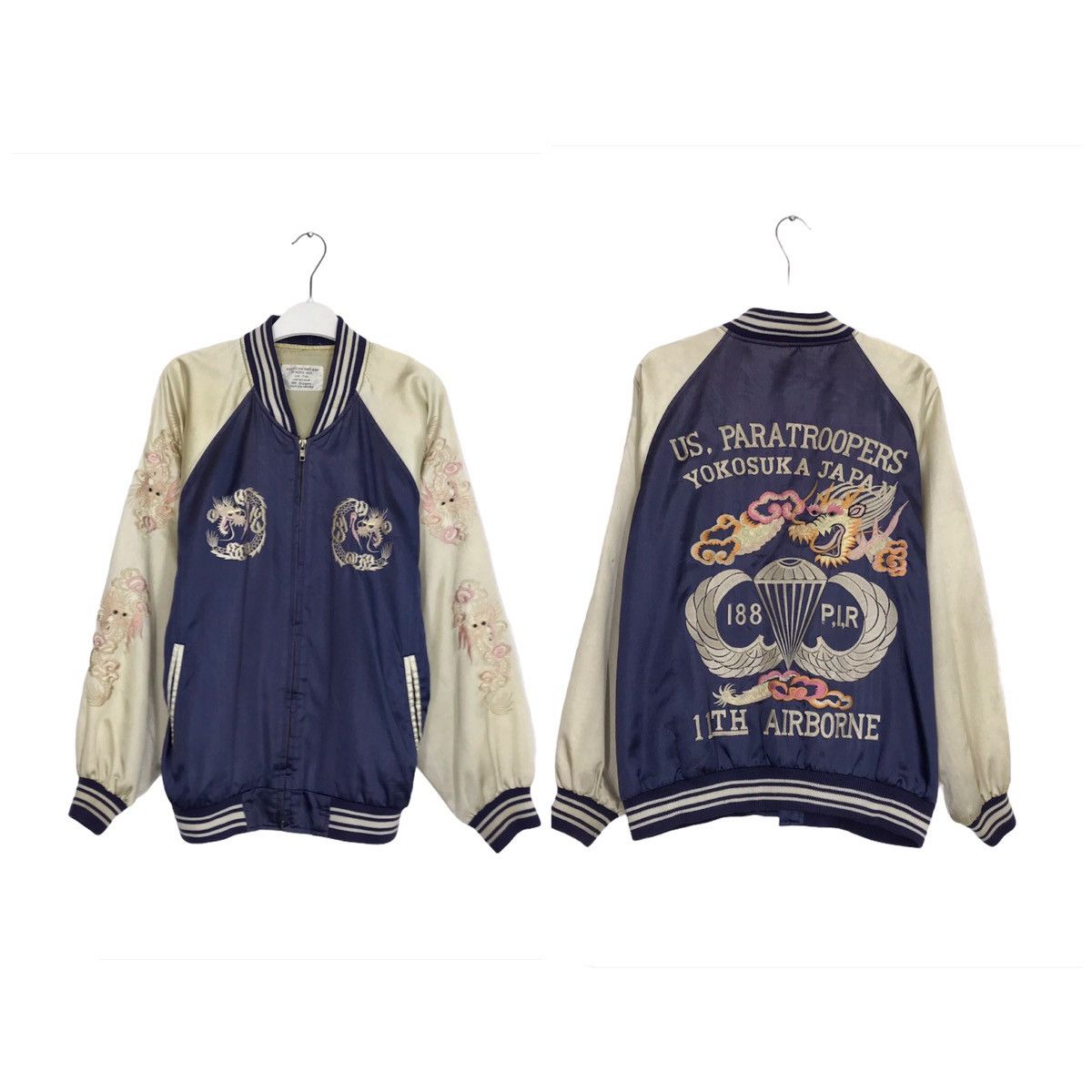 Japanese Brand Vintage Sukajan Dragon Sukajan Souvenir Jacket Embroidered Size US M / EU 48-50 / 2 - 1 Thumbnail