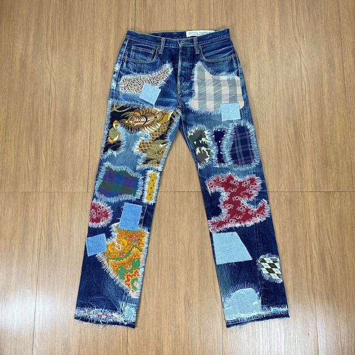 Kapital Kapital Patchwork Jeans Selvedge Redline Remake Denim Grailed