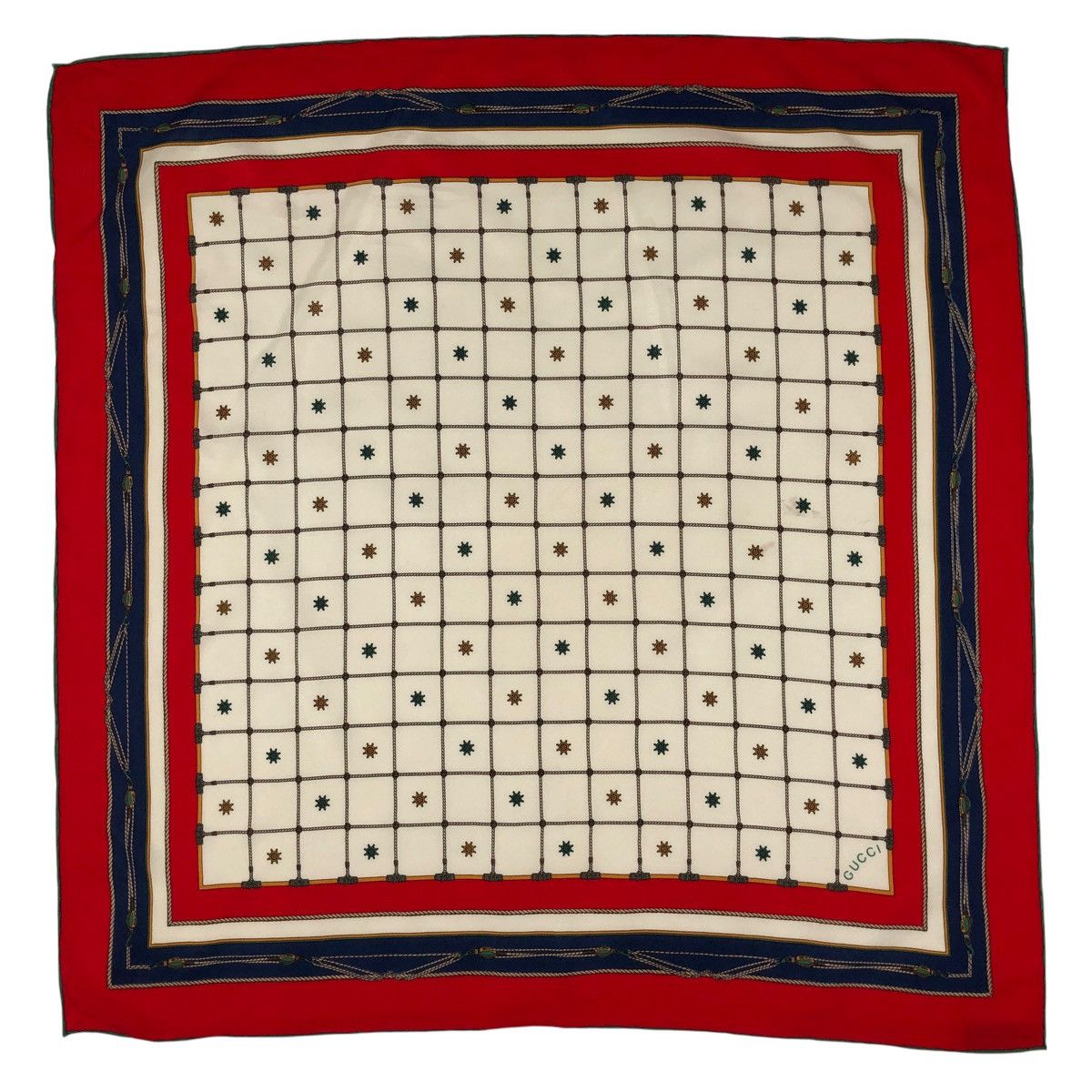 Gucci Gucci Ships Wheel Pattern Silk Scarf Size ONE SIZE - 1 Thumbnail