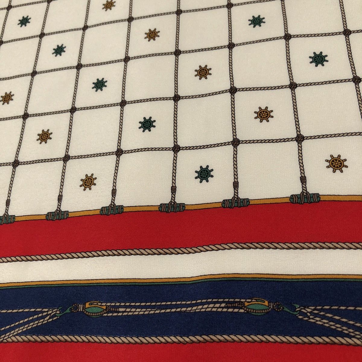Gucci Gucci Ships Wheel Pattern Silk Scarf Size ONE SIZE - 4 Thumbnail
