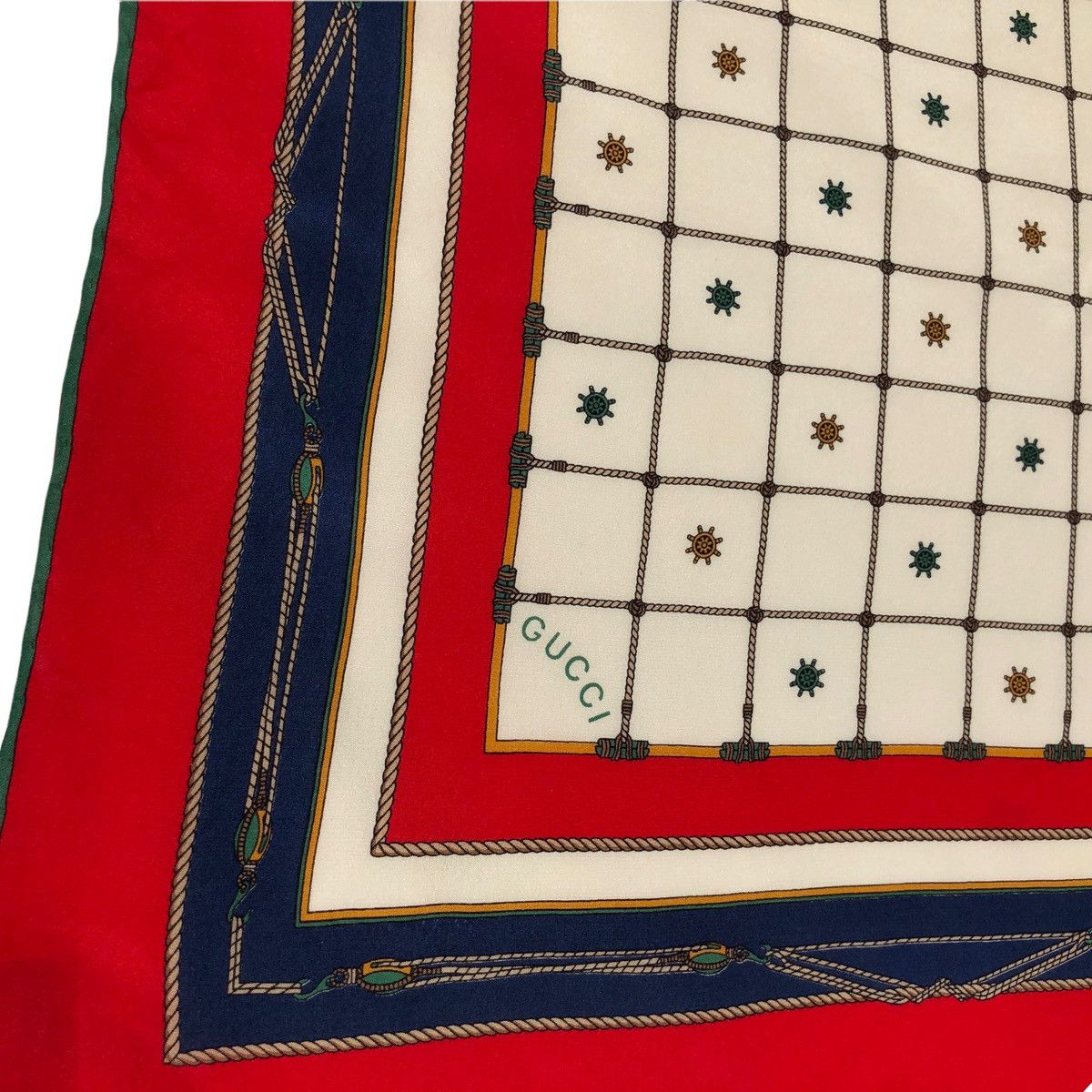 Gucci Gucci Ships Wheel Pattern Silk Scarf Size ONE SIZE - 5 Thumbnail