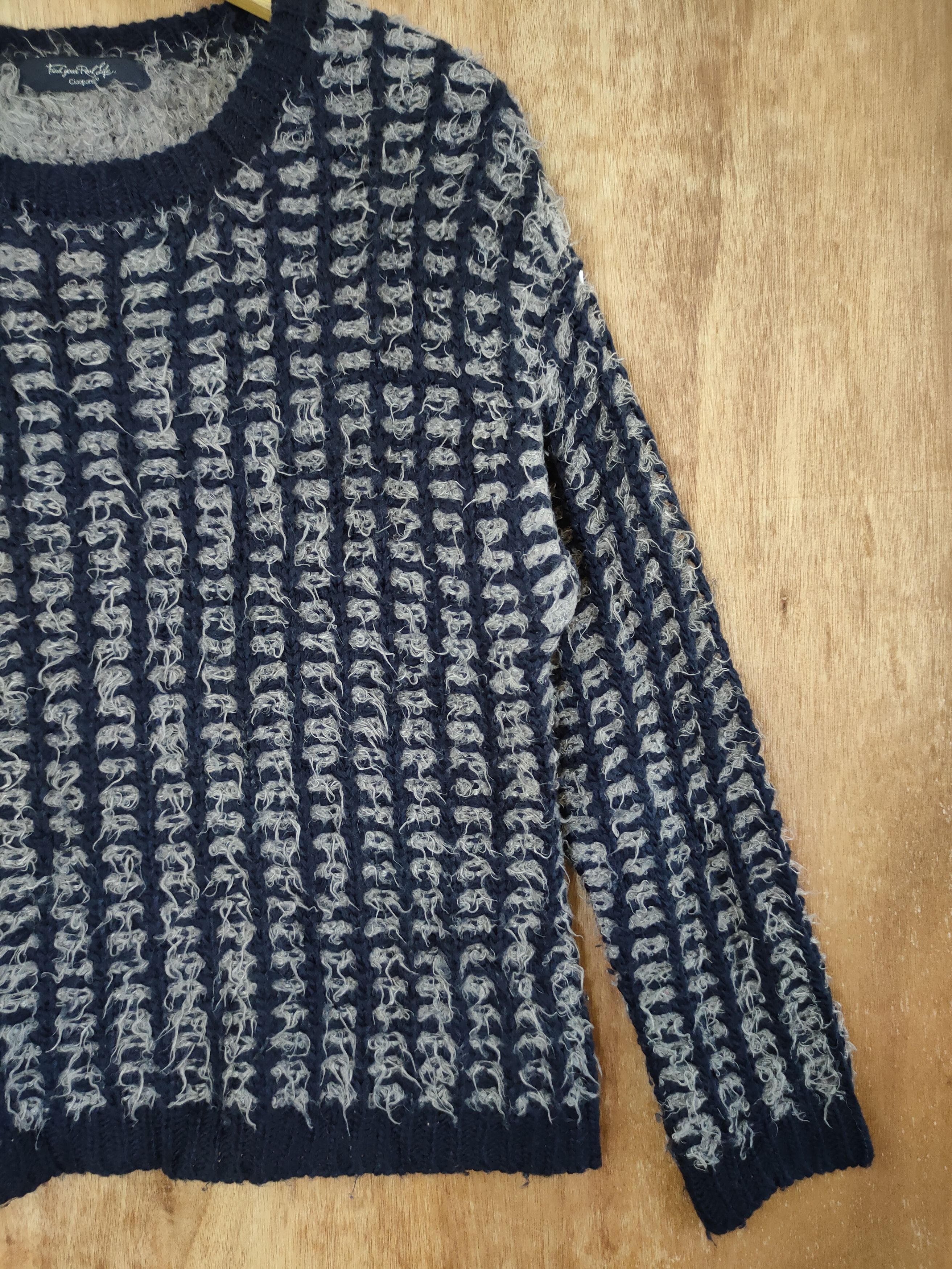 Ciaopanic DL Ciaopanic checkered mohair fur shaggy knitwear #46-519 Size US S / EU 44-46 / 1 - 2 Thumbnail
