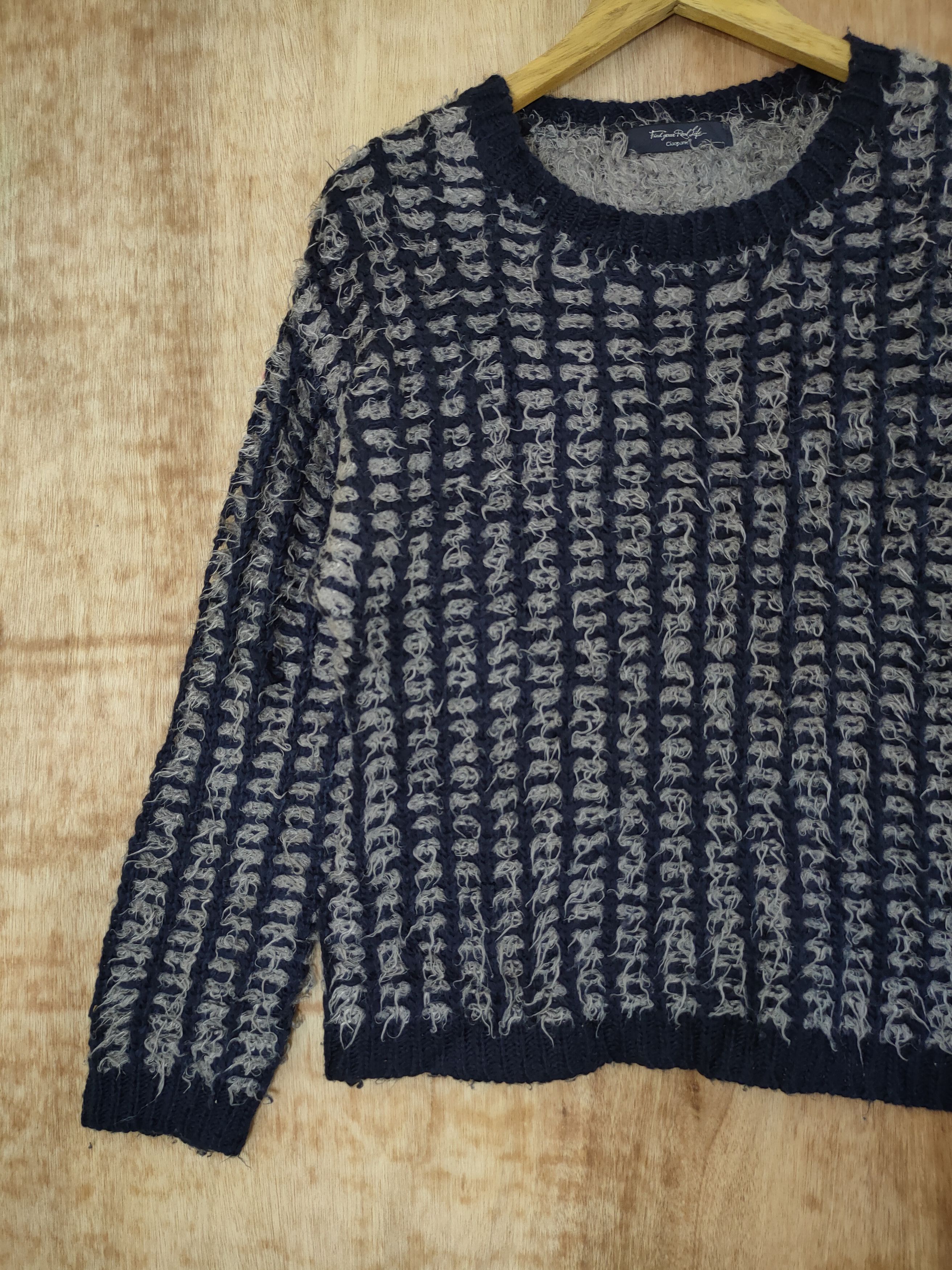 Ciaopanic DL Ciaopanic checkered mohair fur shaggy knitwear #46-519 Size US S / EU 44-46 / 1 - 3 Thumbnail