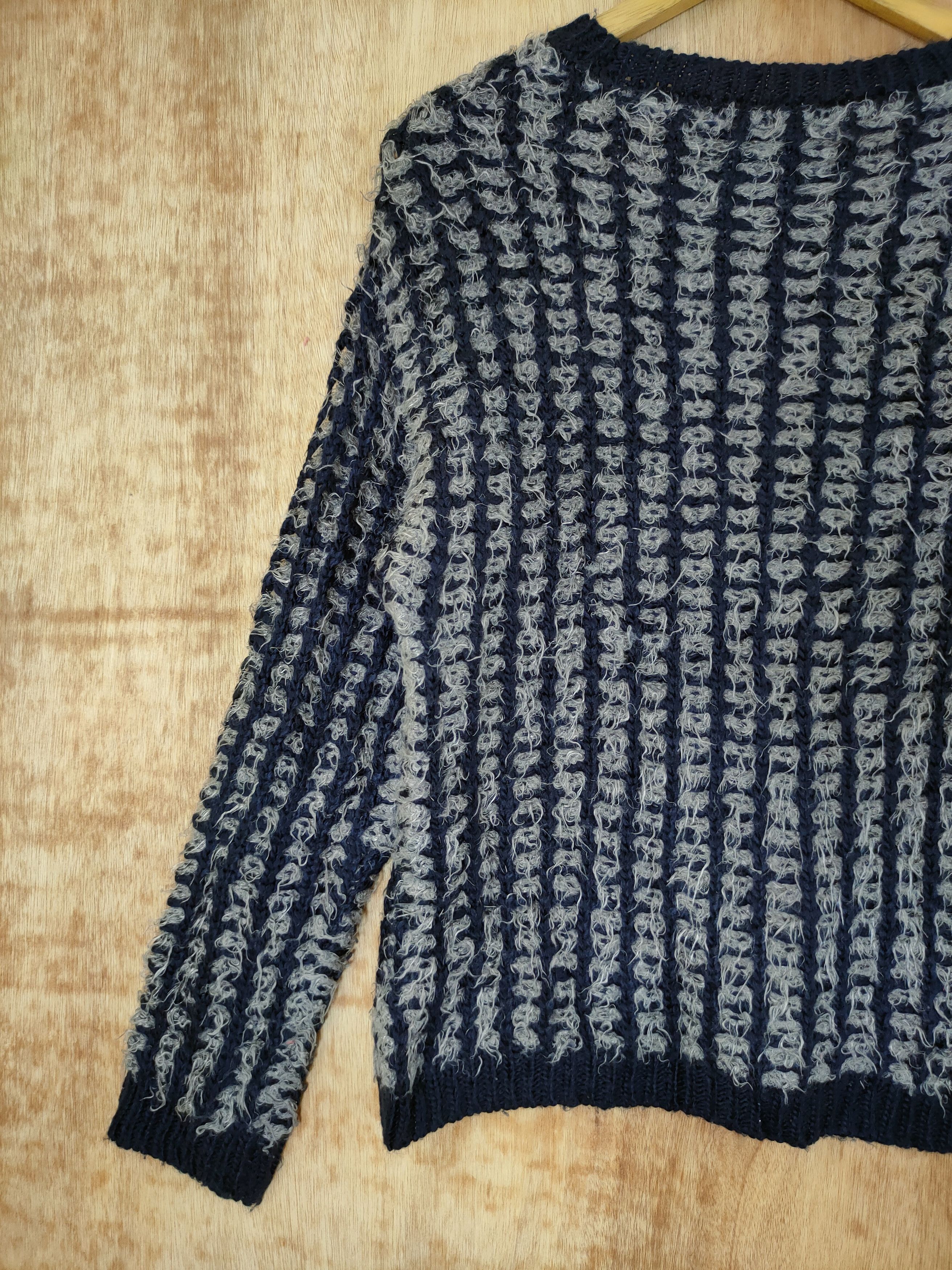 Ciaopanic DL Ciaopanic checkered mohair fur shaggy knitwear #46-519 Size US S / EU 44-46 / 1 - 9 Thumbnail