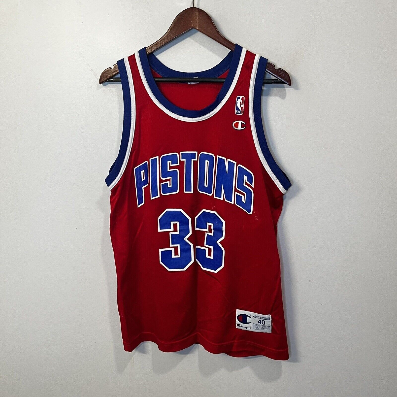 L) Vintage Detroit Pistons Grant Hill Nike Bootleg Jersey