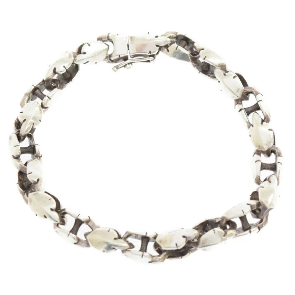 image of Chrome Hearts 20 Link Fleur Link Bracelet in Silver, Men's