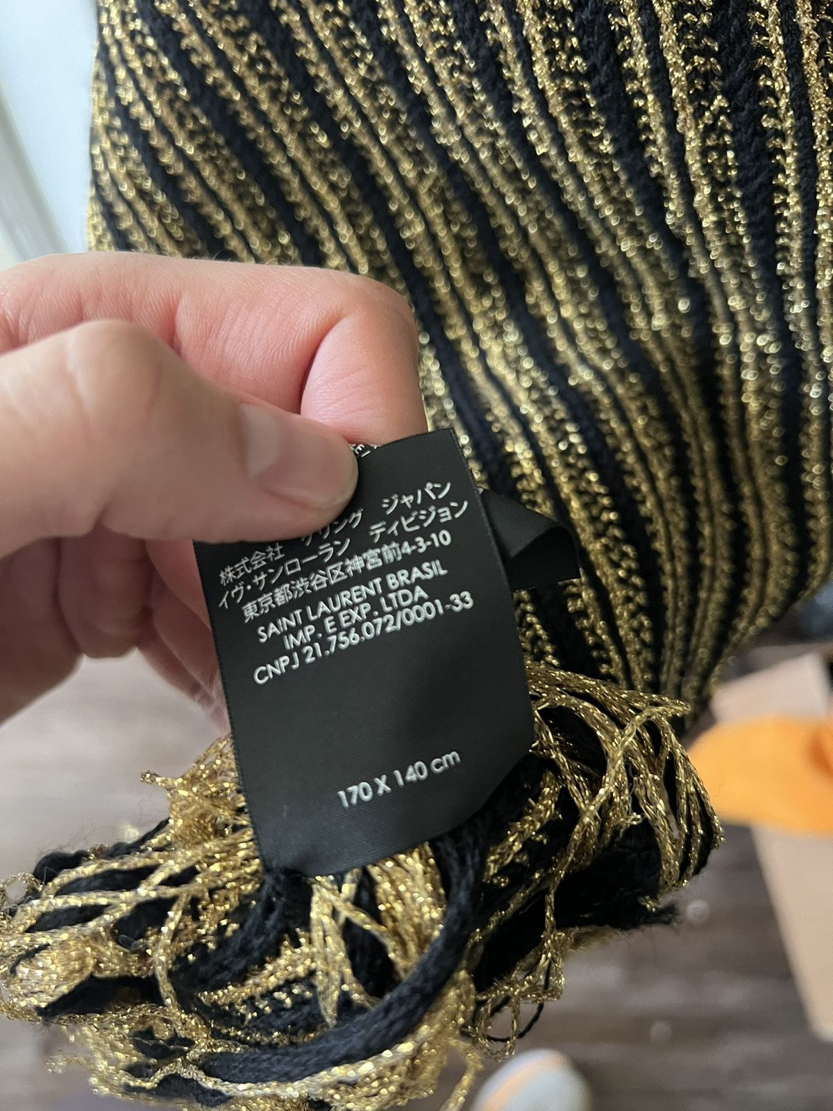 Saint Laurent Paris Metallic gold runway poncho Size US M / EU 48-50 / 2 - 5 Thumbnail