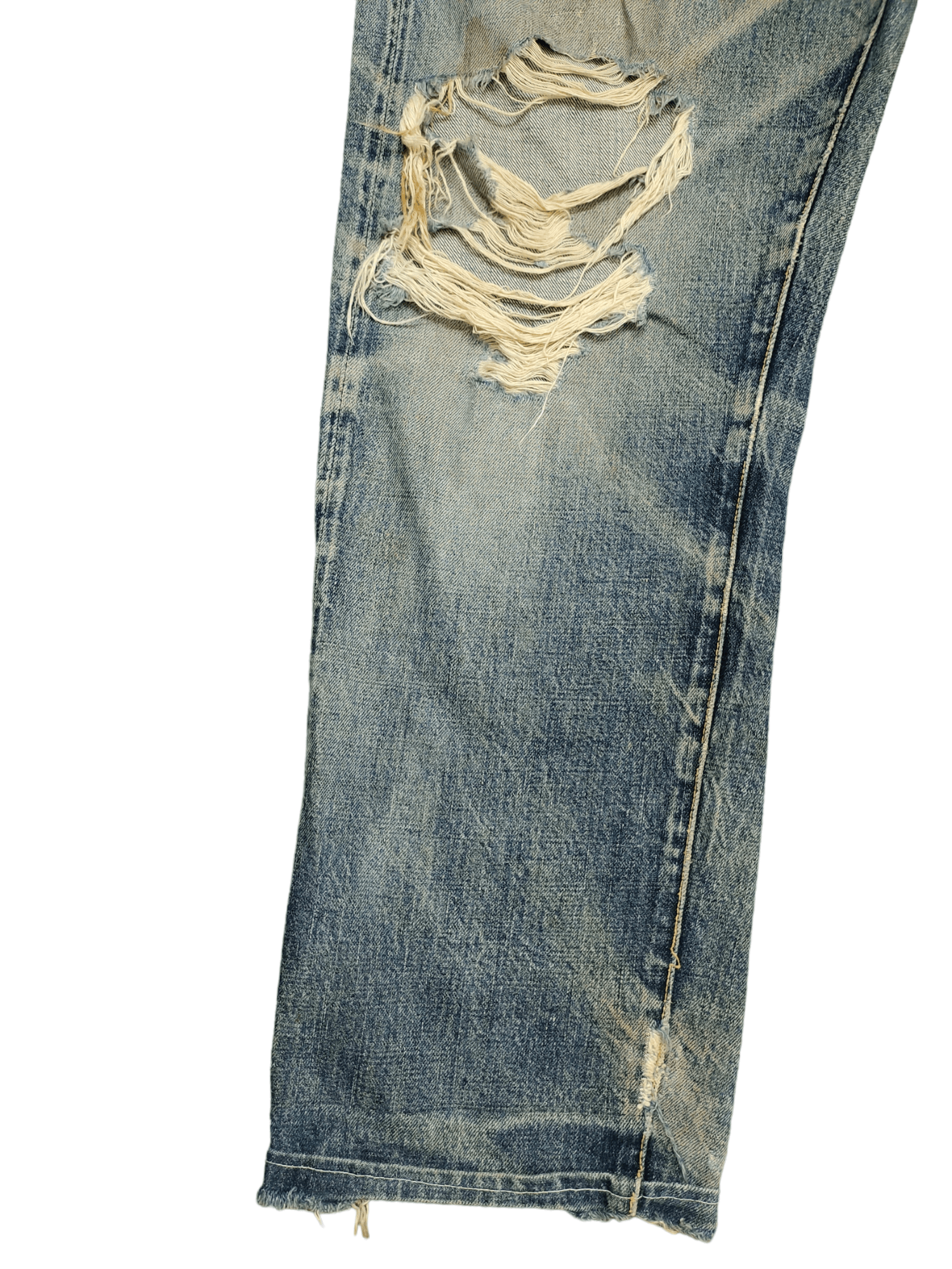 Comme des Garcons × Undercover Buzzer Beater Destroy Distressed Jeans Undercover Style Size US 31 - 6 Thumbnail