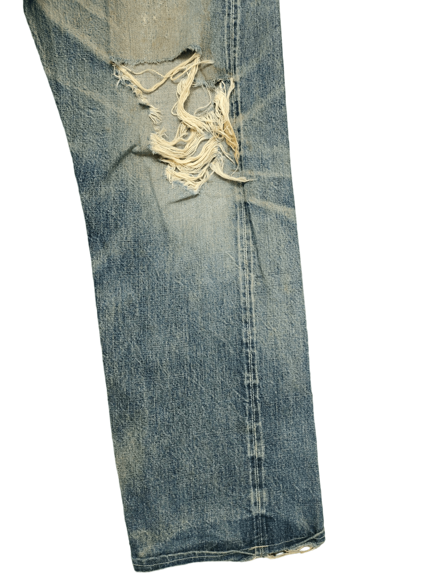 Comme des Garcons × Undercover Buzzer Beater Destroy Distressed Jeans Undercover Style Size US 31 - 5 Thumbnail