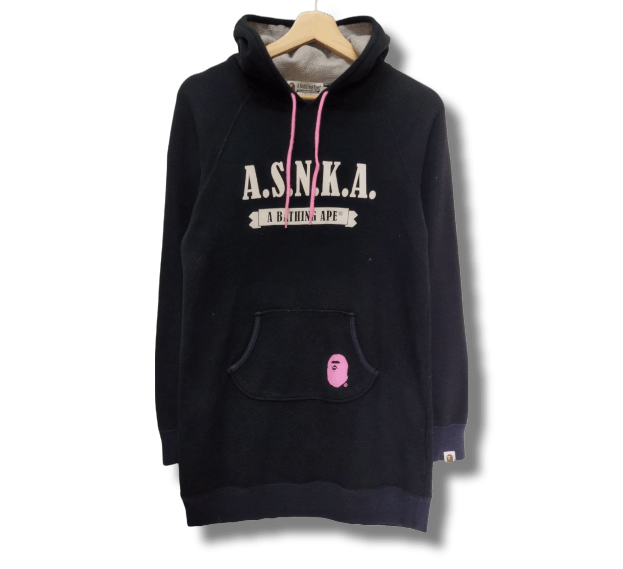 Bape ASNKA Pullover Long Hoodie Size S / US 4 / IT 40 - 1 Thumbnail