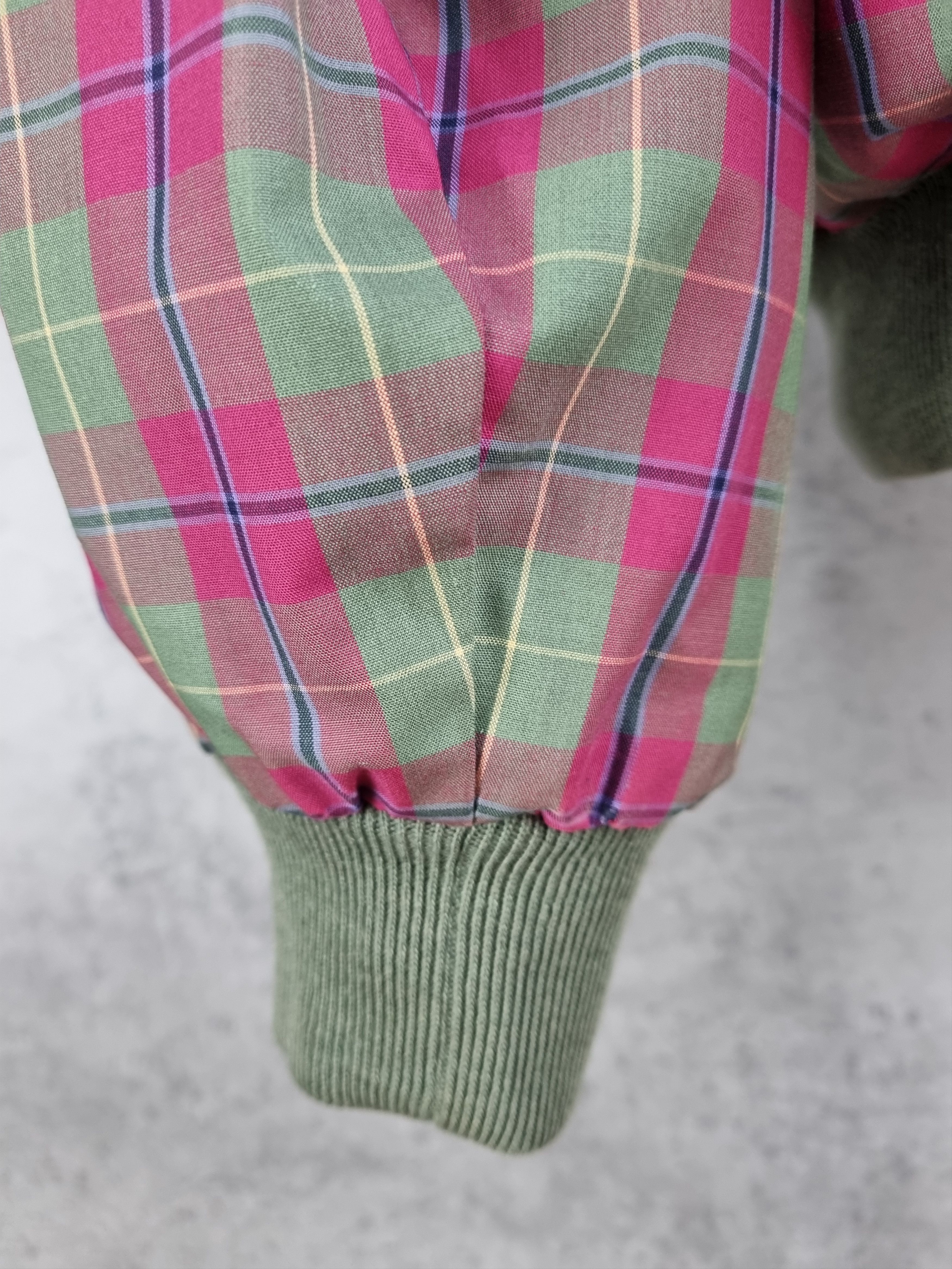 Lacoste × Vintage 90s Lacoste 2in1 Jacket Plaid Olive Reversible Rare Bomber Size US L / EU 52-54 / 3 - 13 Thumbnail