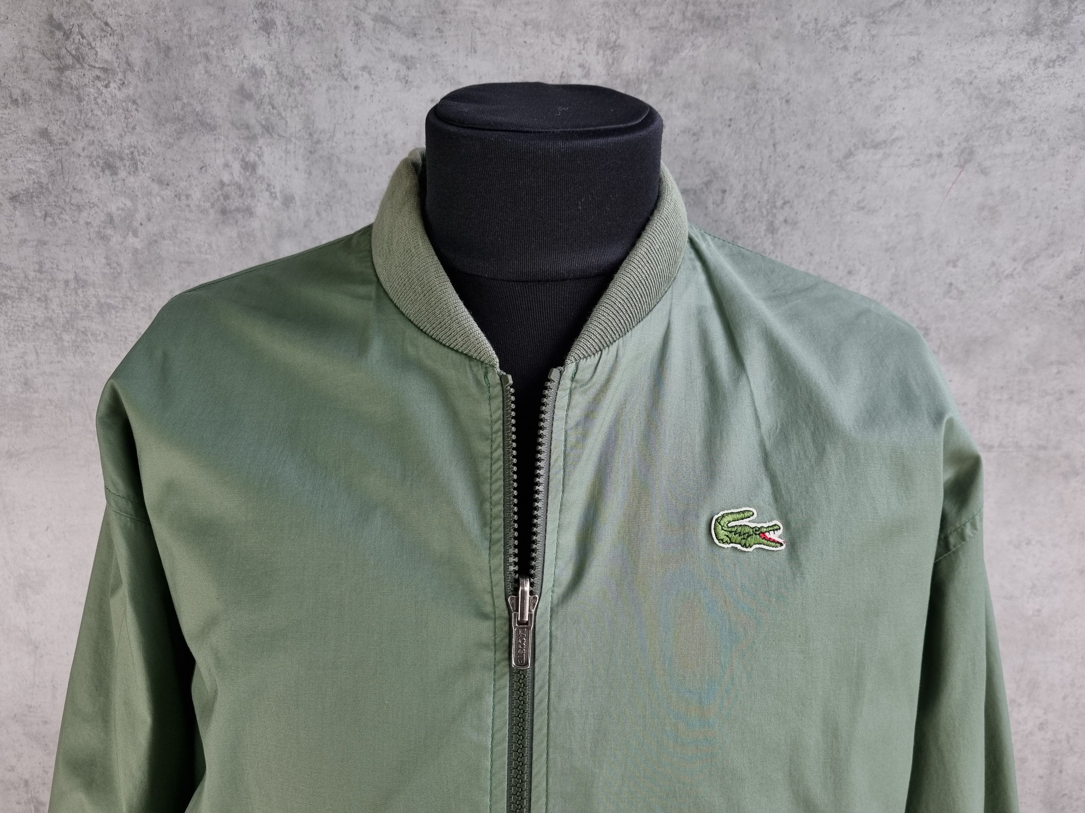 Lacoste × Vintage 90s Lacoste 2in1 Jacket Plaid Olive Reversible Rare Bomber Size US L / EU 52-54 / 3 - 5 Thumbnail