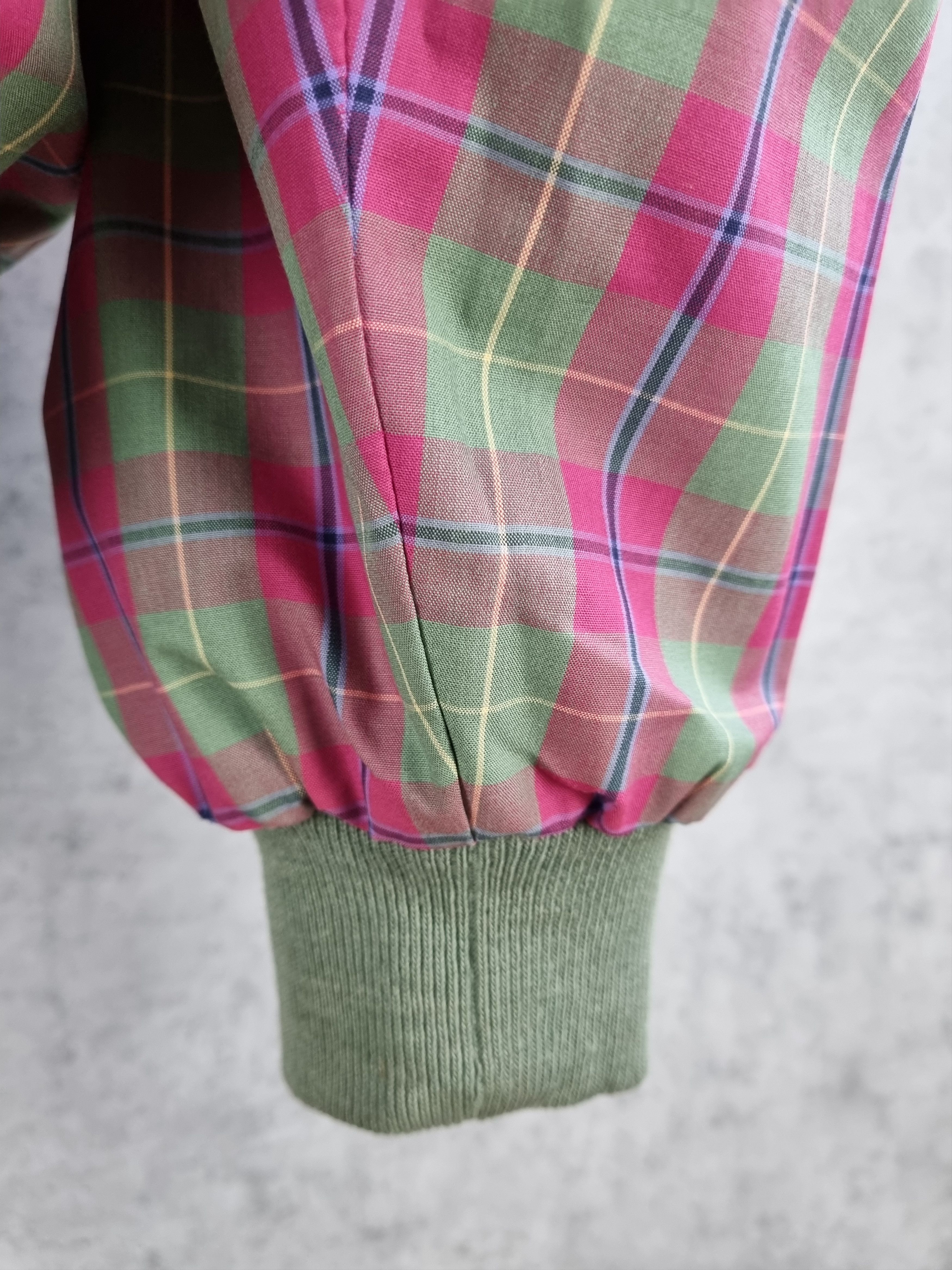 Lacoste × Vintage 90s Lacoste 2in1 Jacket Plaid Olive Reversible Rare Bomber Size US L / EU 52-54 / 3 - 12 Thumbnail