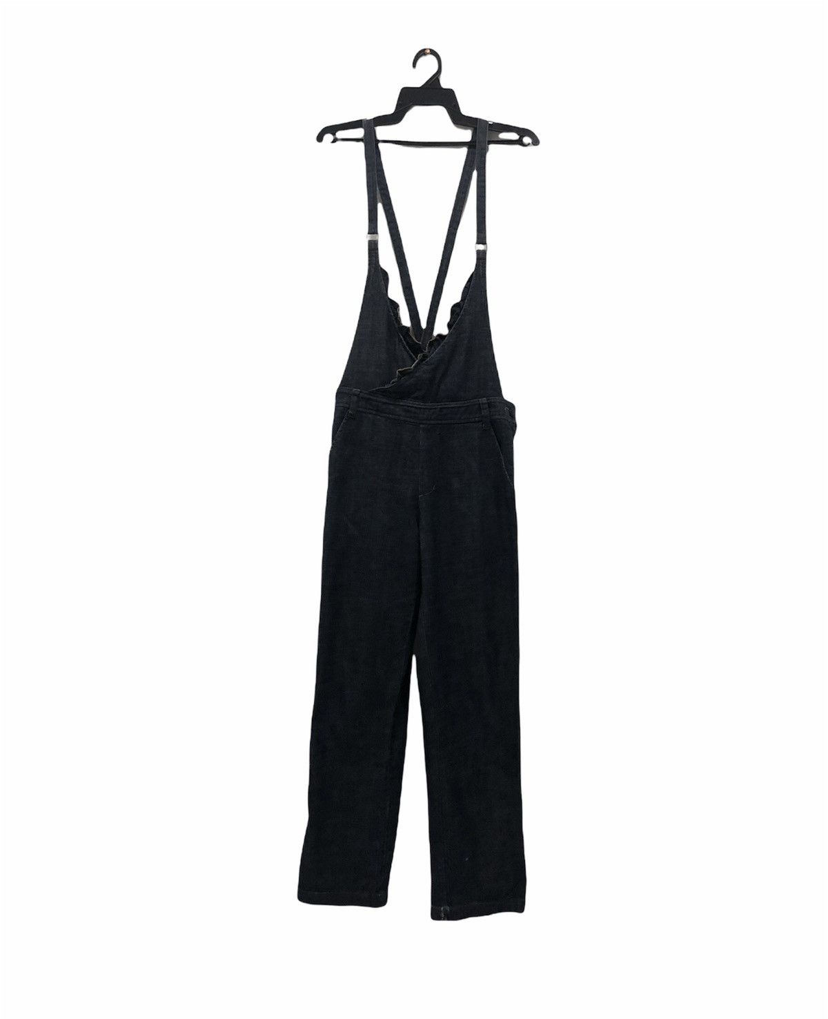 Japanese Brand × LOWRYS FARM LOWRYS FARM Ruffled Strap Denim Overalls - Women’s Size L Size US 32 / EU 48 - 1 Thumbnail