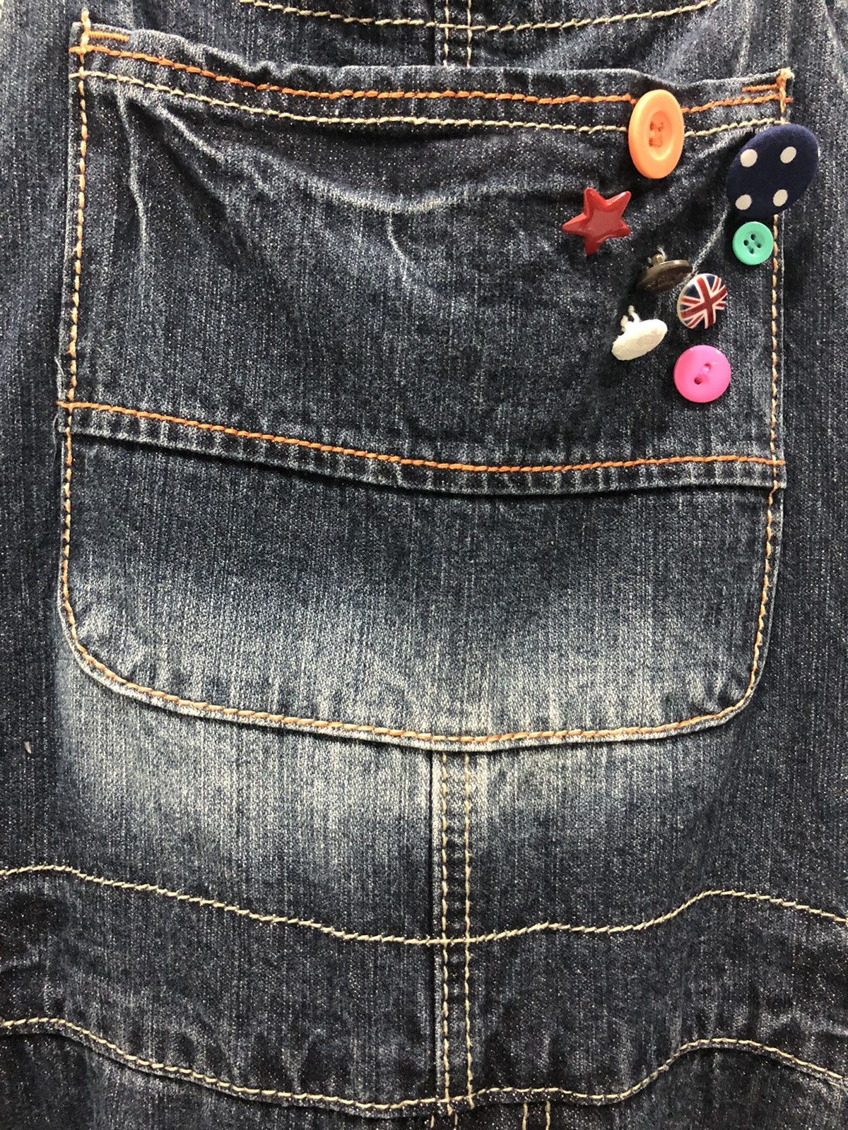 Designer × Japanese Brand Vtg Distressed ChipClip Suspender Overalls Jumpsuit Jeans Size US 38 / EU 54 - 3 Thumbnail