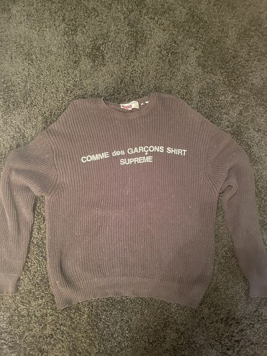 Supreme comme des cheap garcons shirt sweater tan